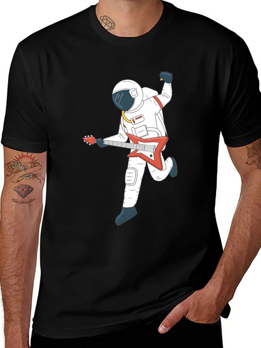 Astronaut Guitar Player Graphic T-Shirt