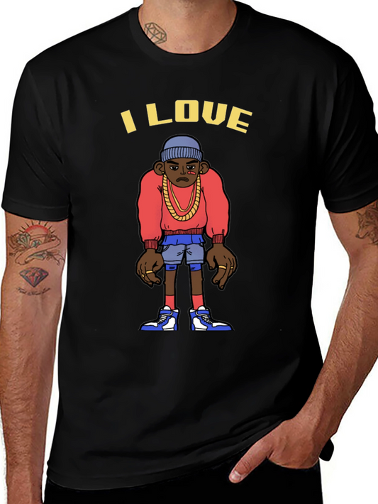 I Love Cartoon Character Graphic T-Shirt