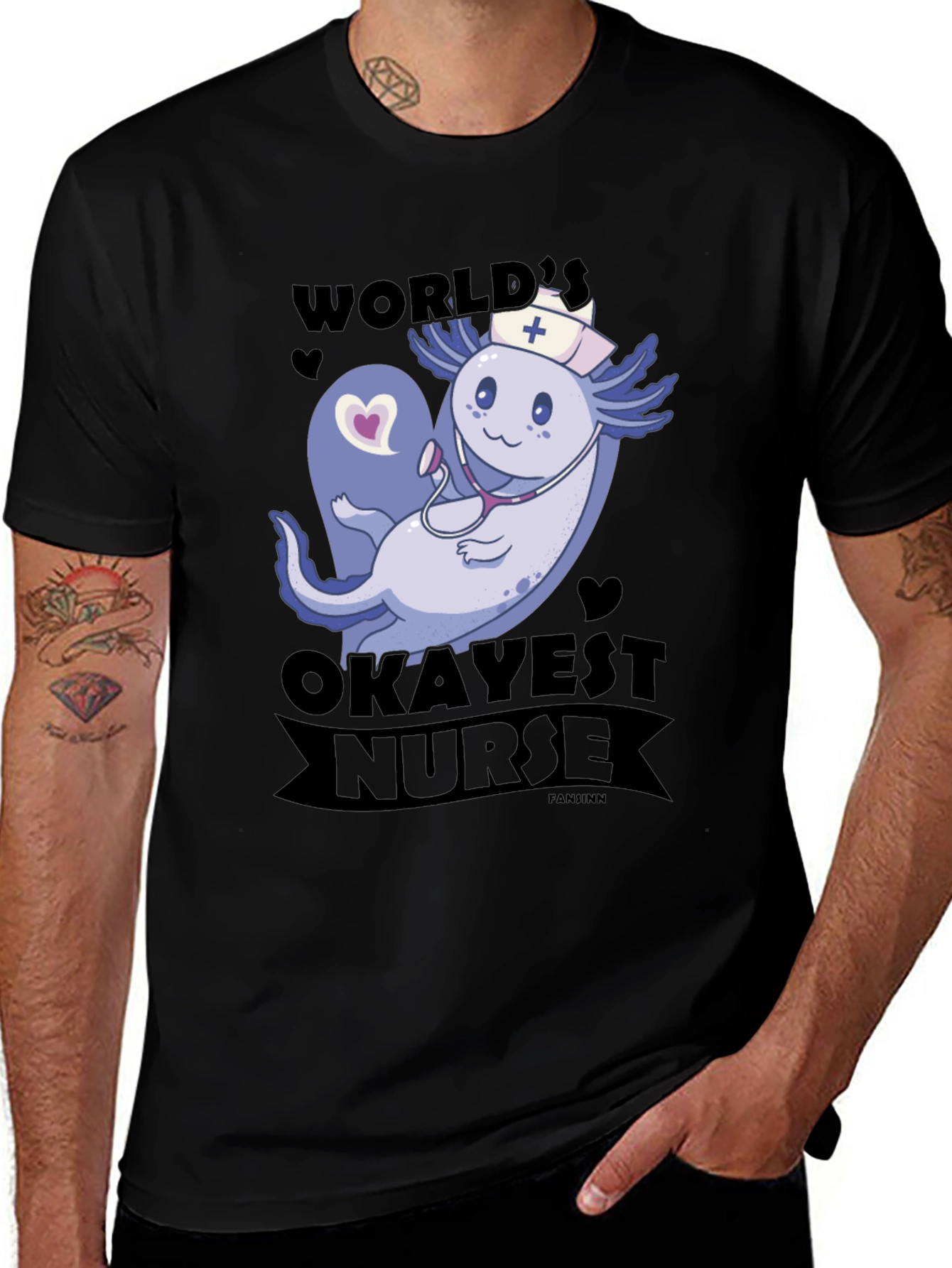 Worlds Okayest Nurse Axolotl T-Shirt