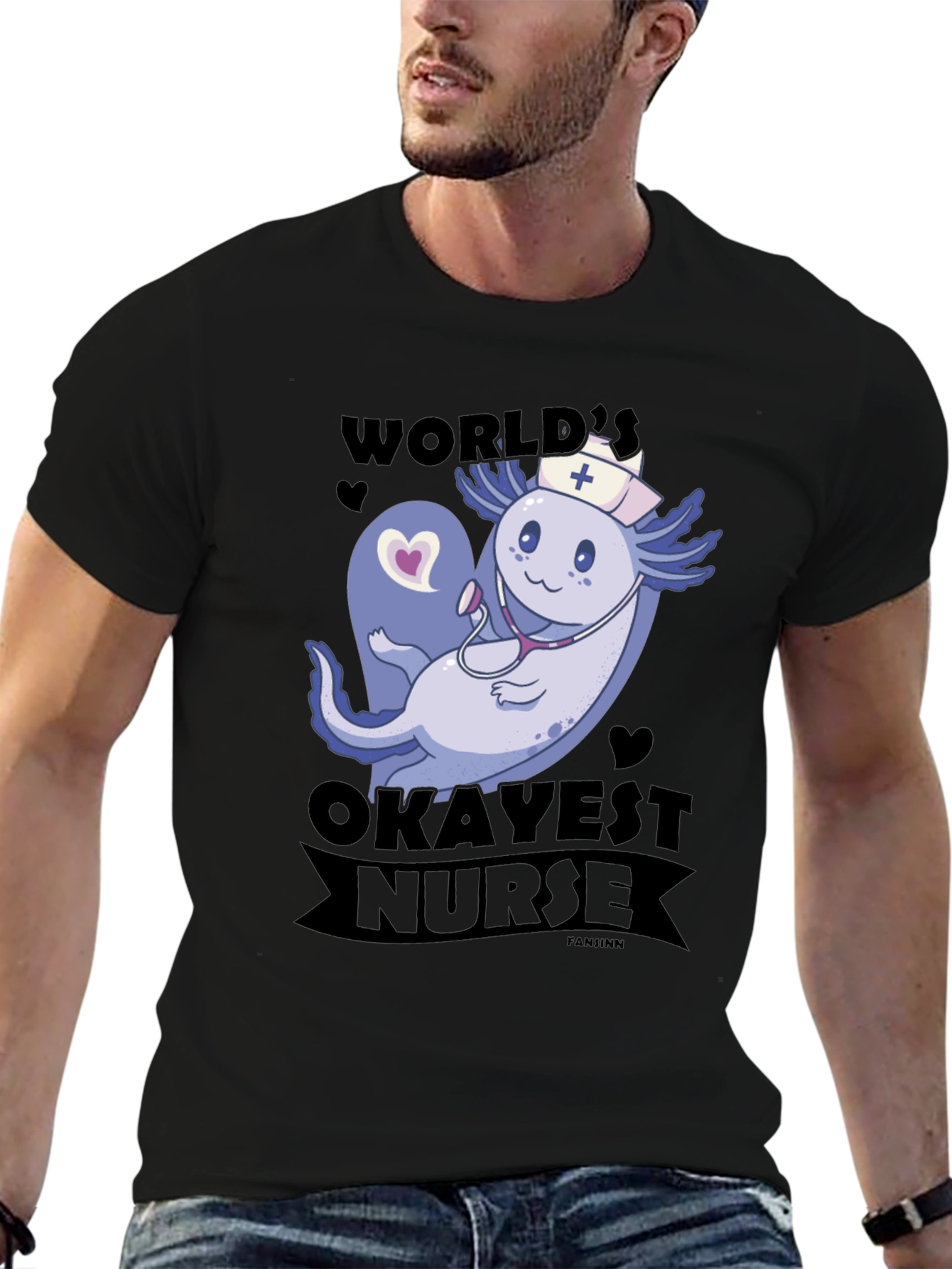 Worlds Okayest Nurse Axolotl T-Shirt