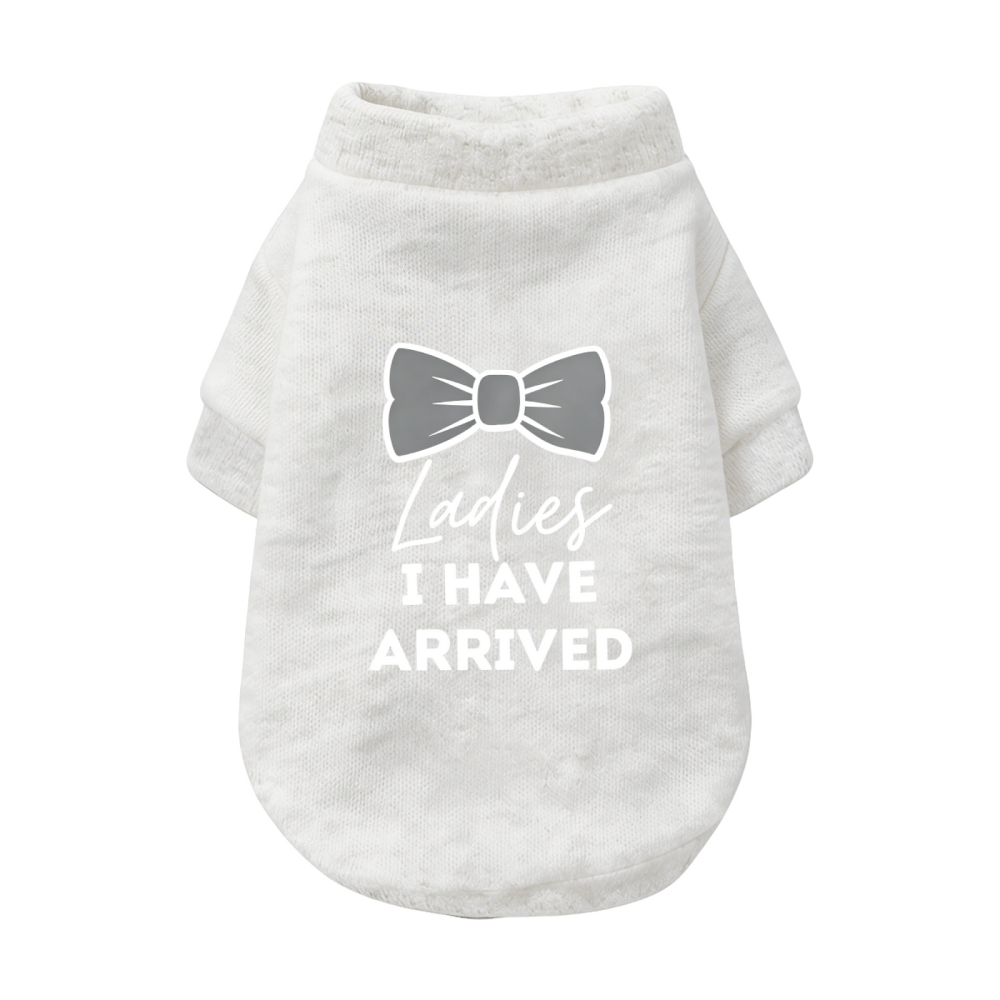 Bow Tie Ladies I Have Arrived Handsome Boy Dog Cardigan Sweater