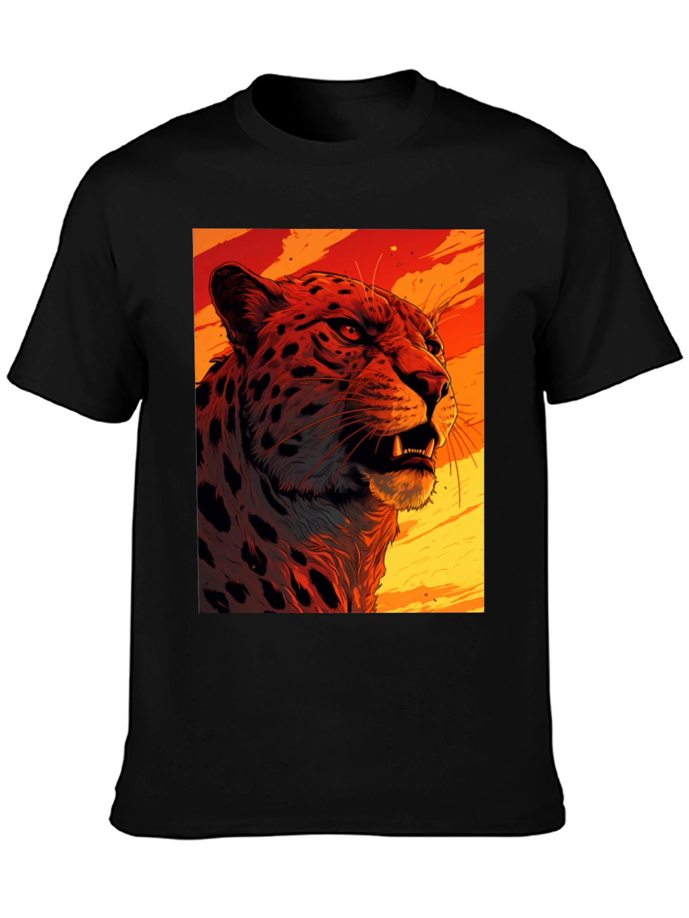 Fierce Feline Graphic Tee - Bold Animal Print