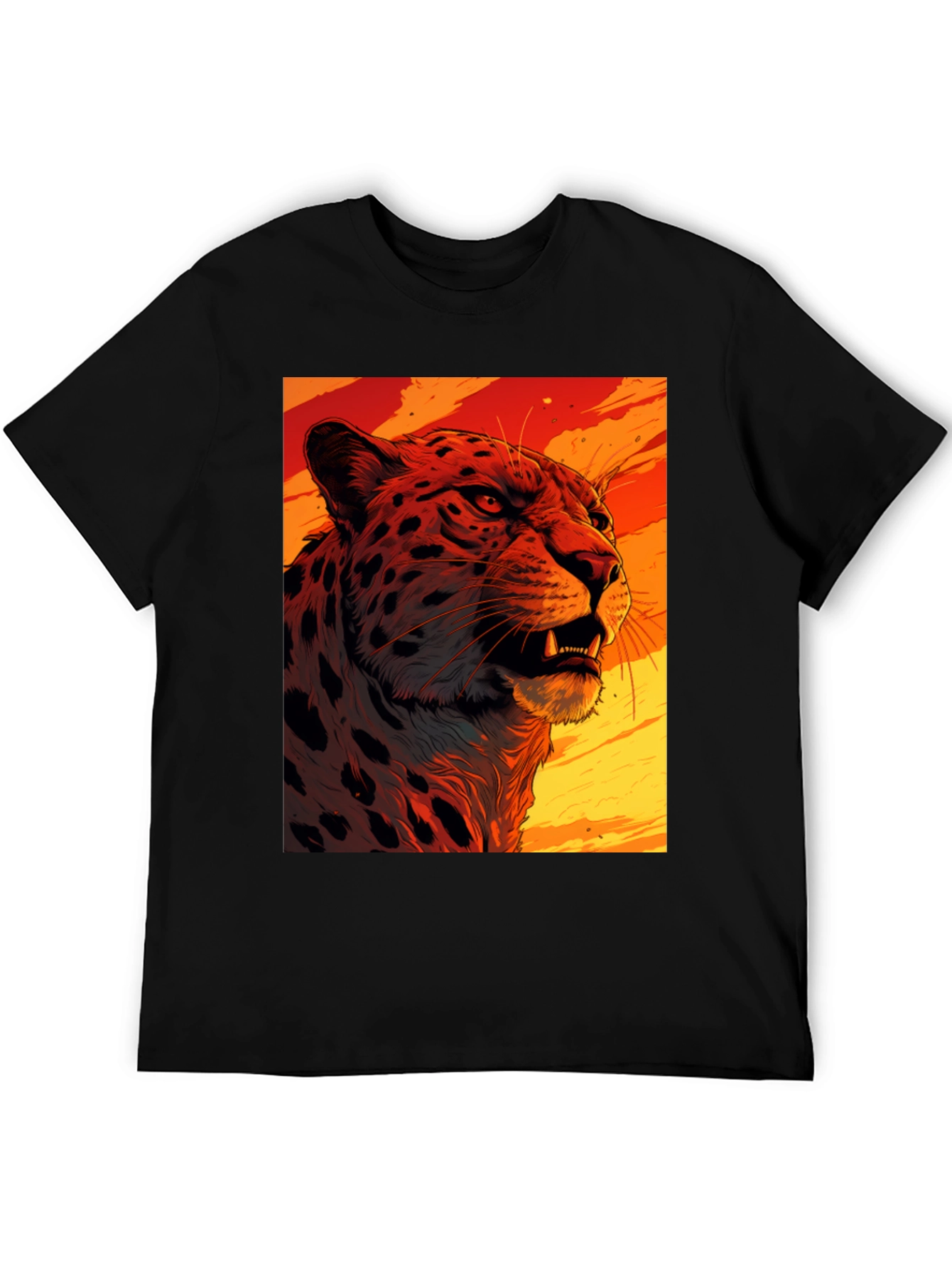Fierce Feline Graphic Tee - Bold Animal Print