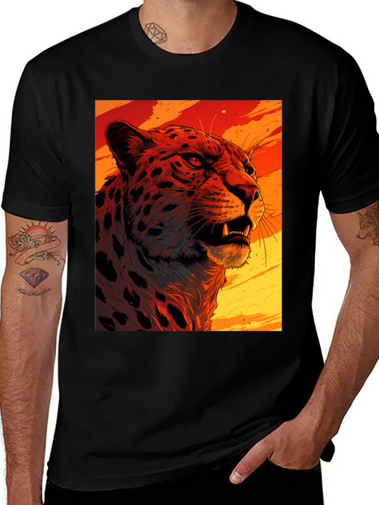 Fierce Feline Graphic Tee - Bold Animal Print