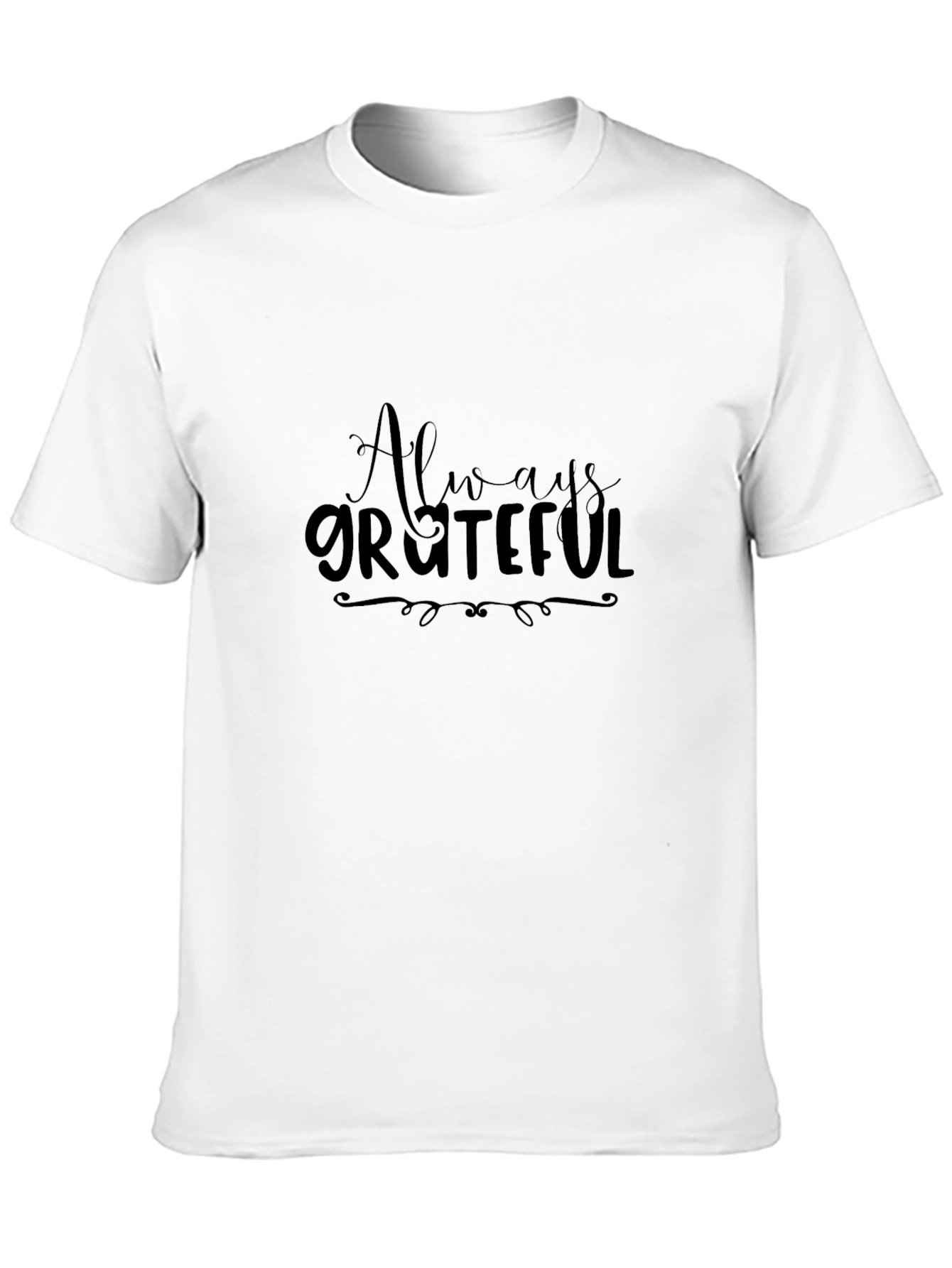 Always Grateful Black Tee - Stylish & Comfortable