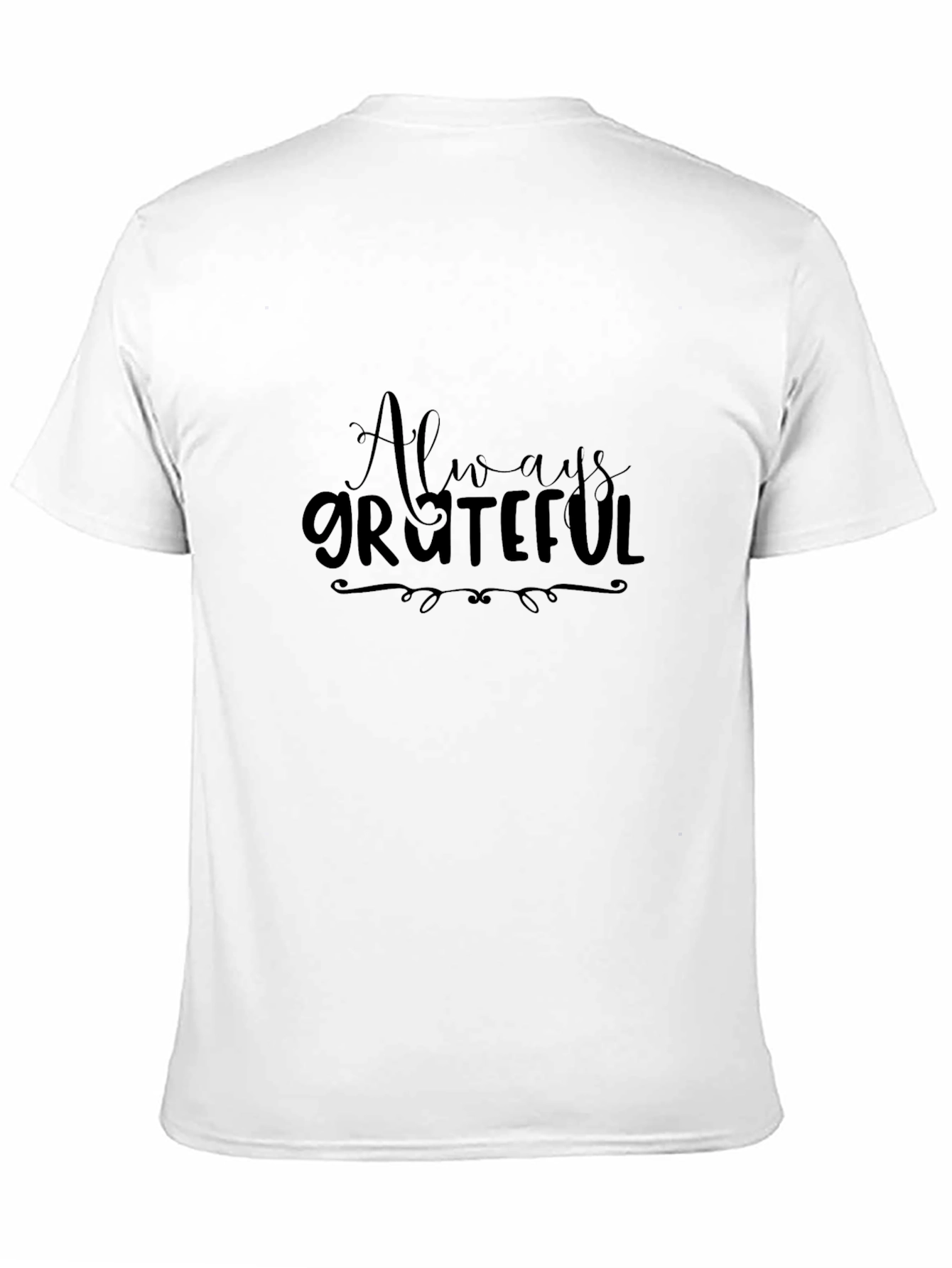Always Grateful Black Tee - Stylish & Comfortable
