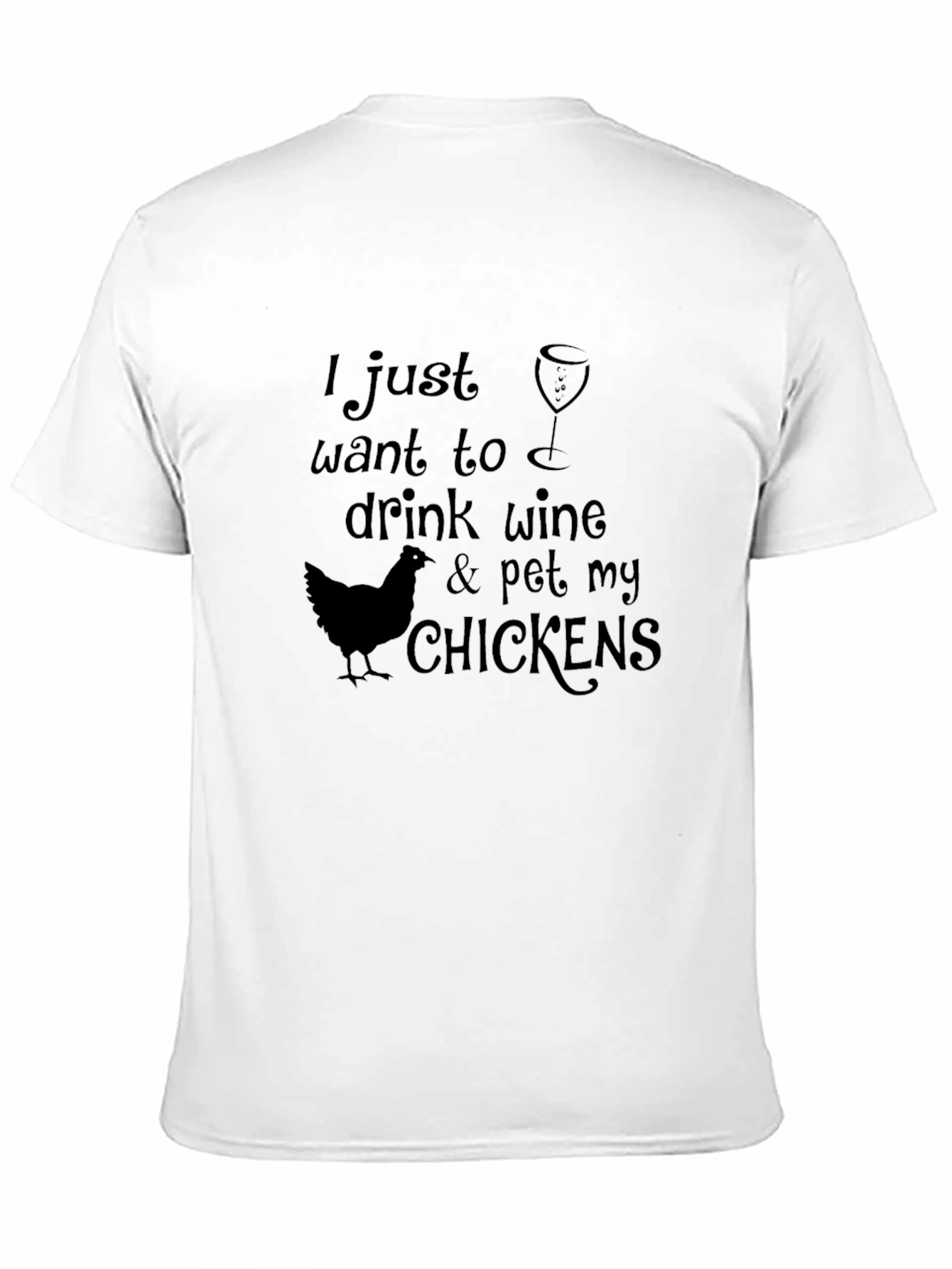 Wine & Chickens Graphic Tee - Relaxed Comfort
