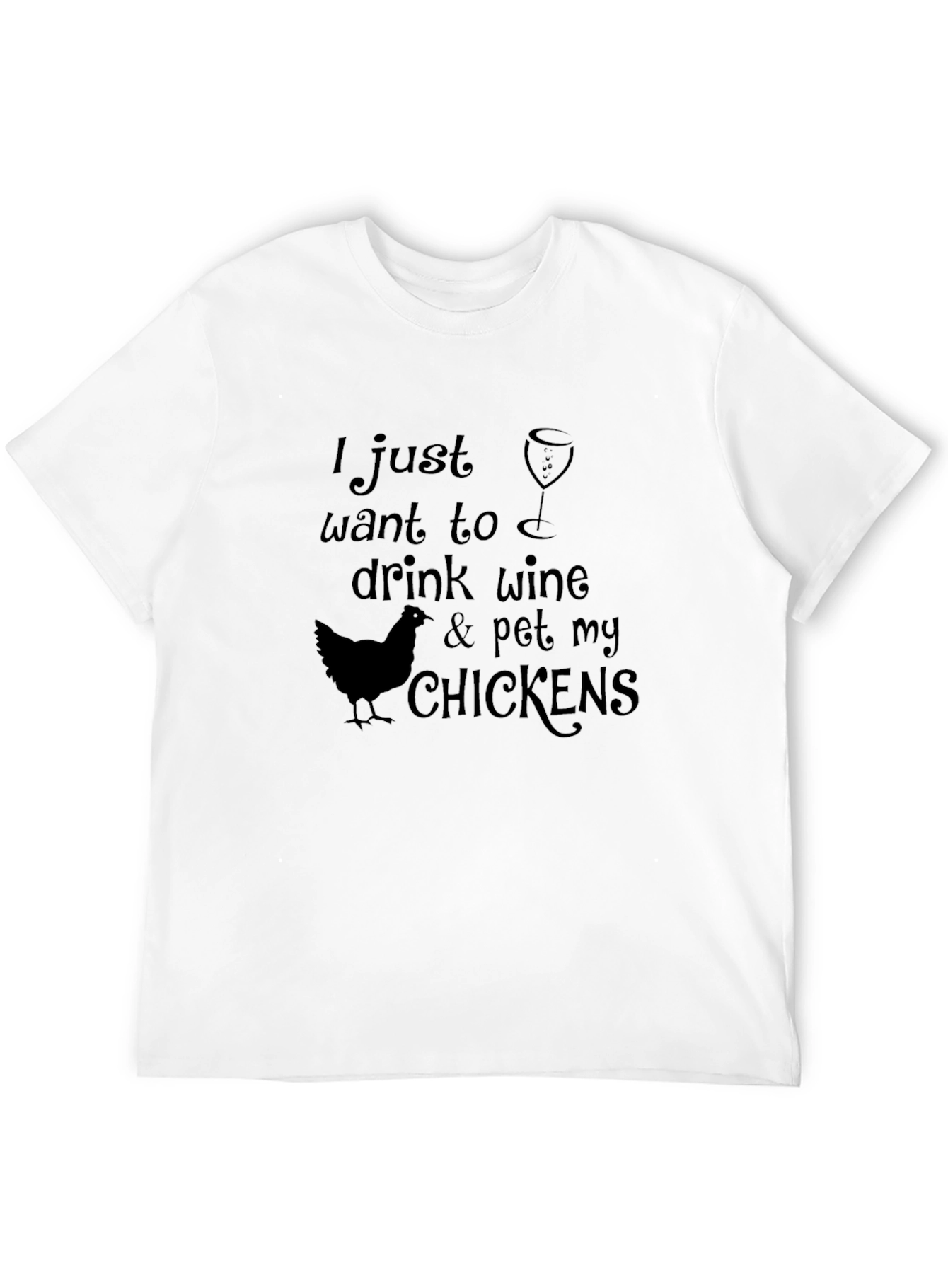 Wine & Chickens Graphic Tee - Relaxed Comfort