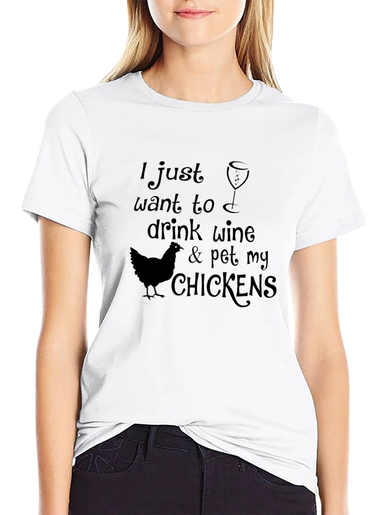 Wine & Chickens Graphic Tee - Relaxed Comfort