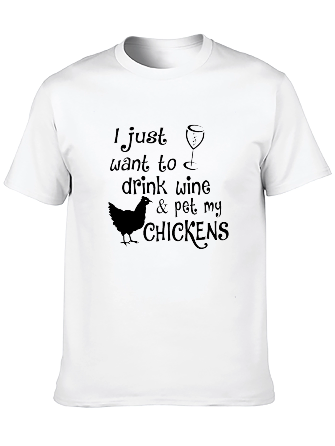 Wine & Chickens Graphic Tee - Relaxed Comfort