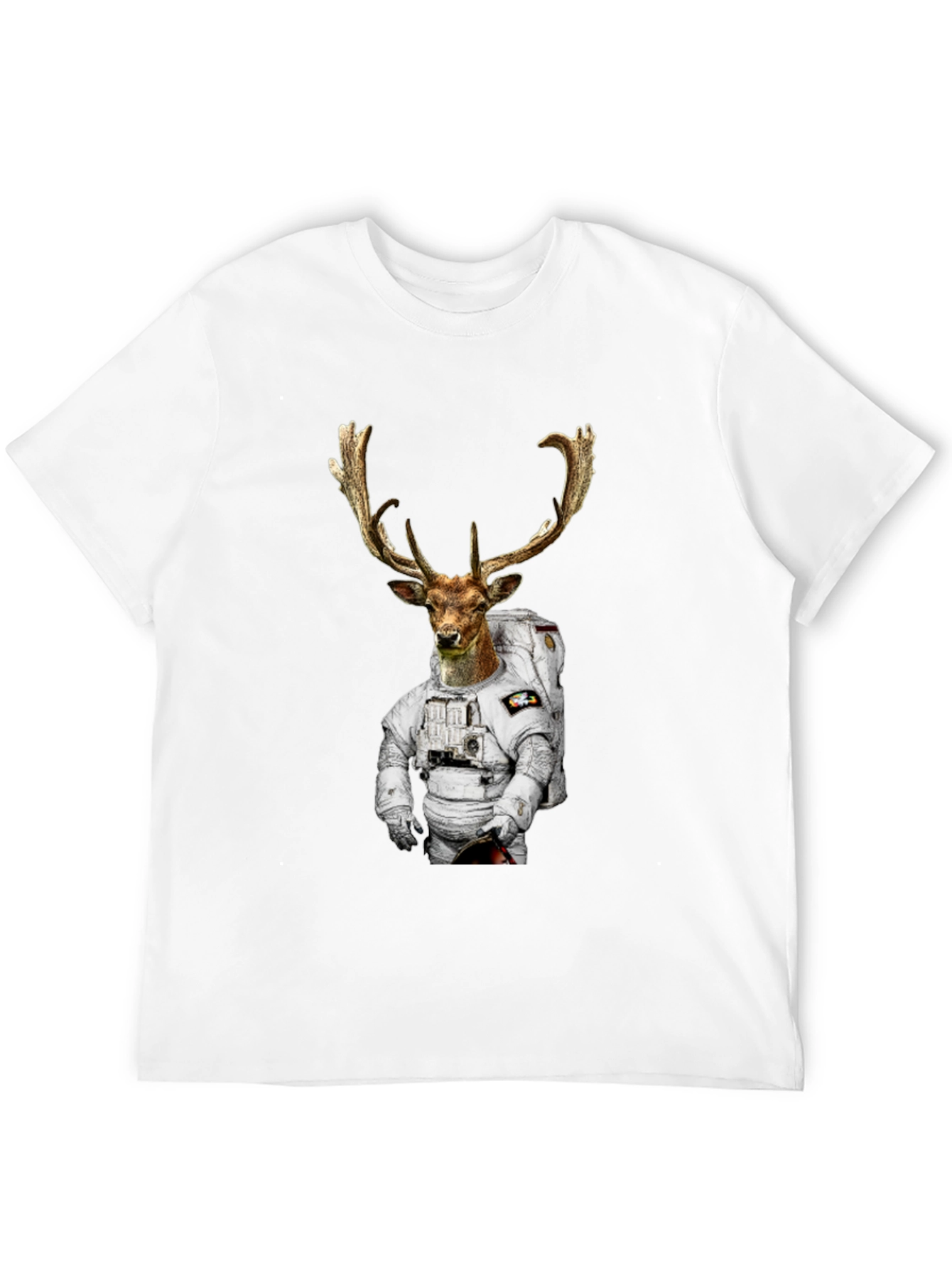 Astronaut Deer Graphic T-Shirt
