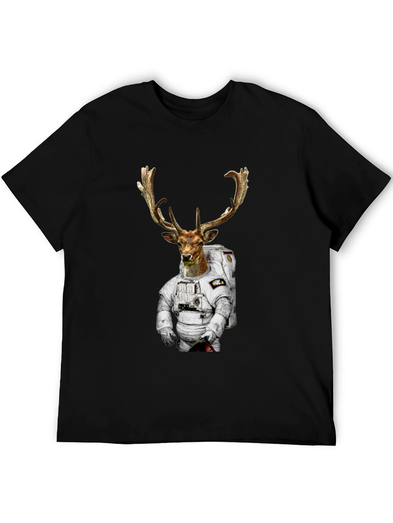 Astronaut Deer Graphic T-Shirt