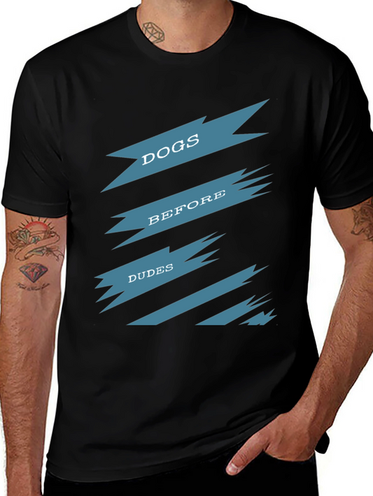 Dogs Before Dudes Graphic Tee - Black Casual Shirt
