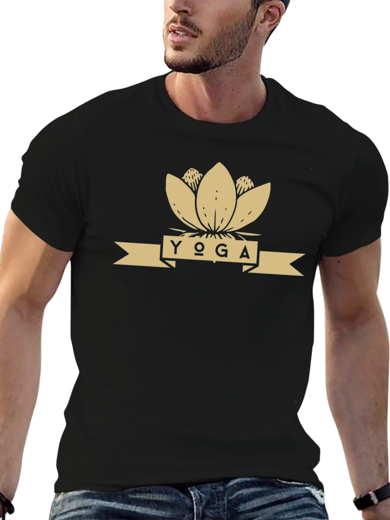 Yoga Lotus Flower Graphic Tee