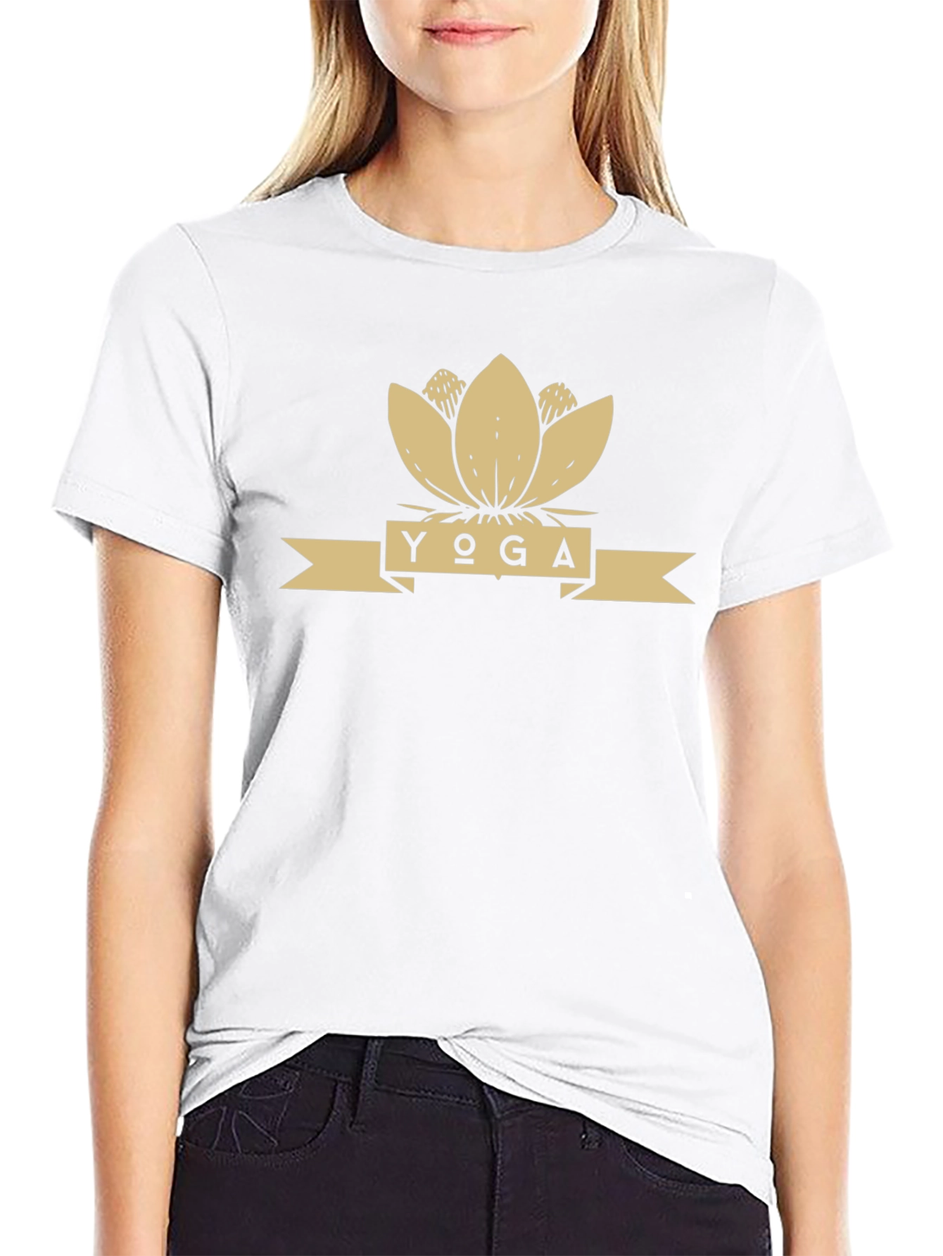Yoga Lotus Flower Graphic Tee