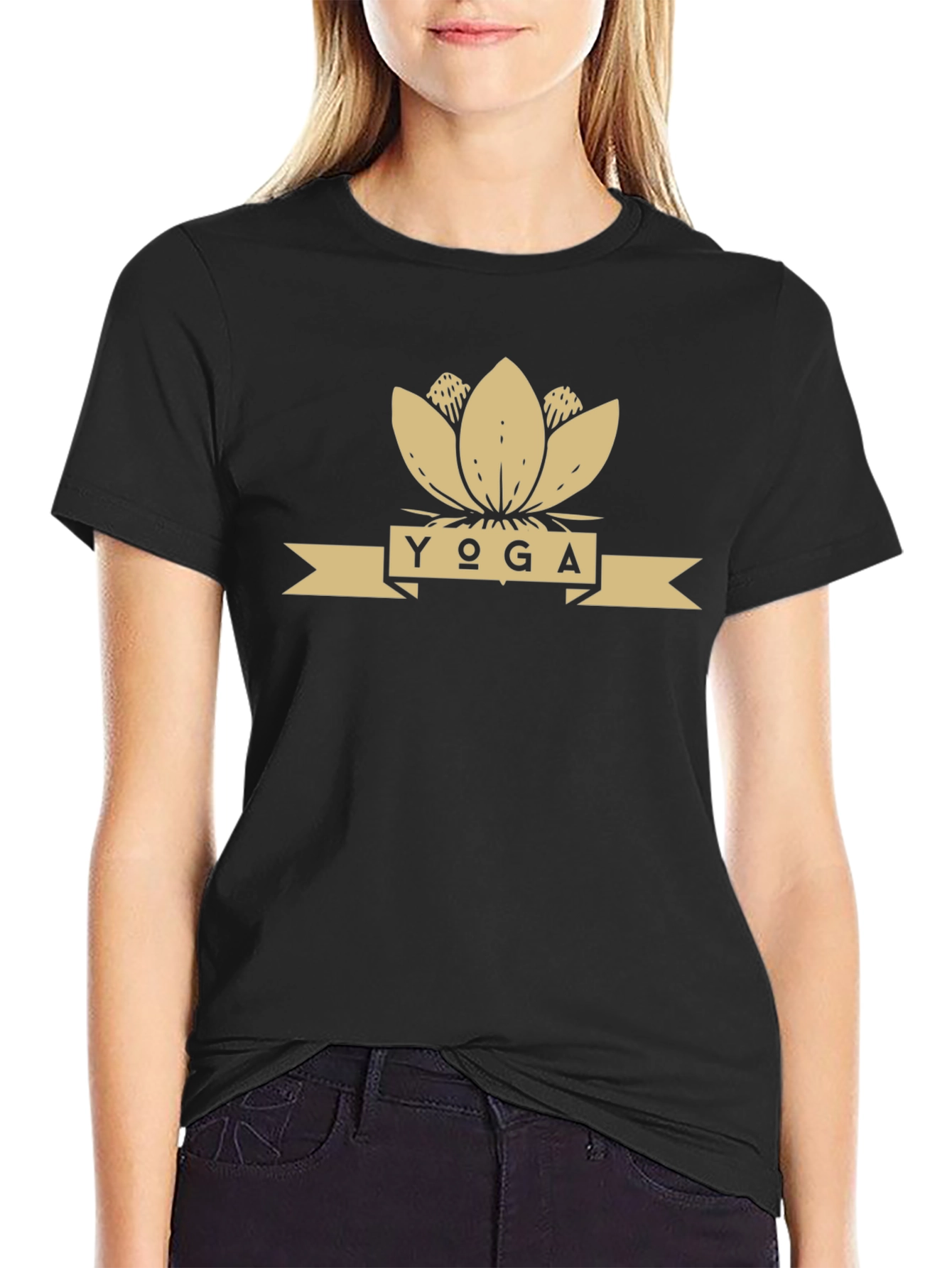 Yoga Lotus Flower Graphic Tee
