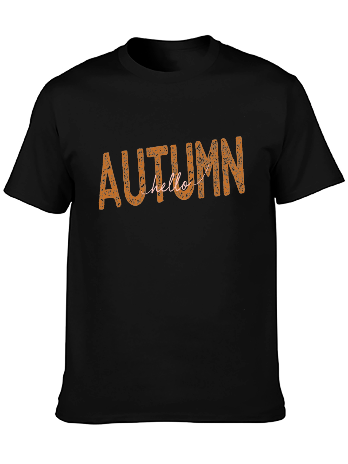 Autumn Hello Black Graphic T-Shirt