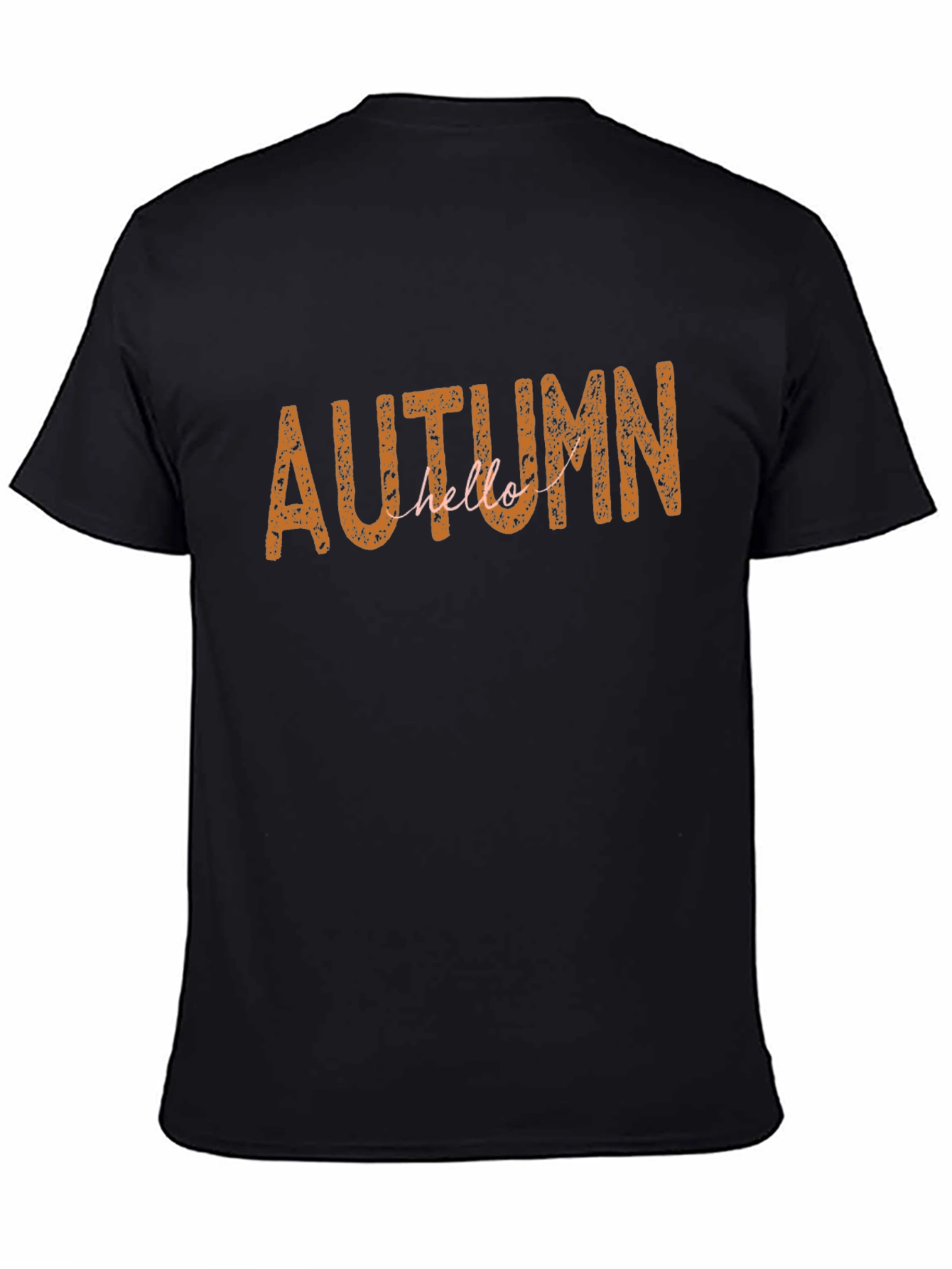 Autumn Hello Black Graphic T-Shirt