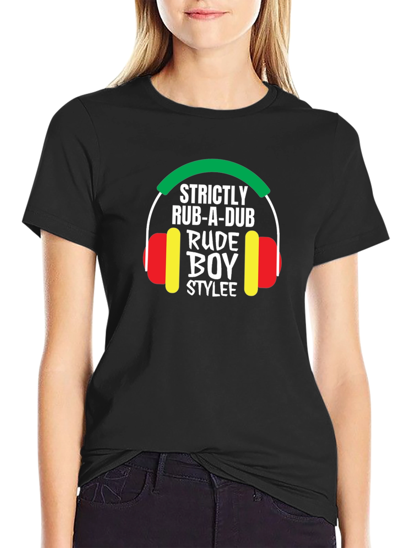 Strictly Rub-A-Dub Rude Boy Stylee Black T-Shirt