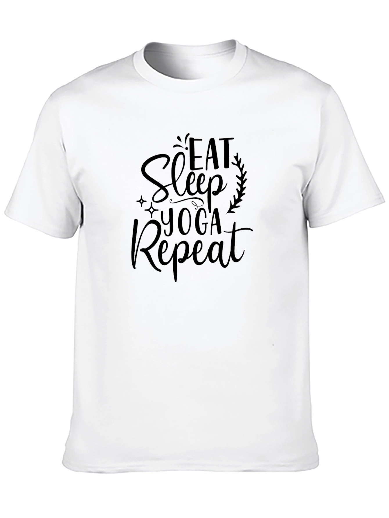 Eat Sleep Yoga Repeat Black T-Shirt