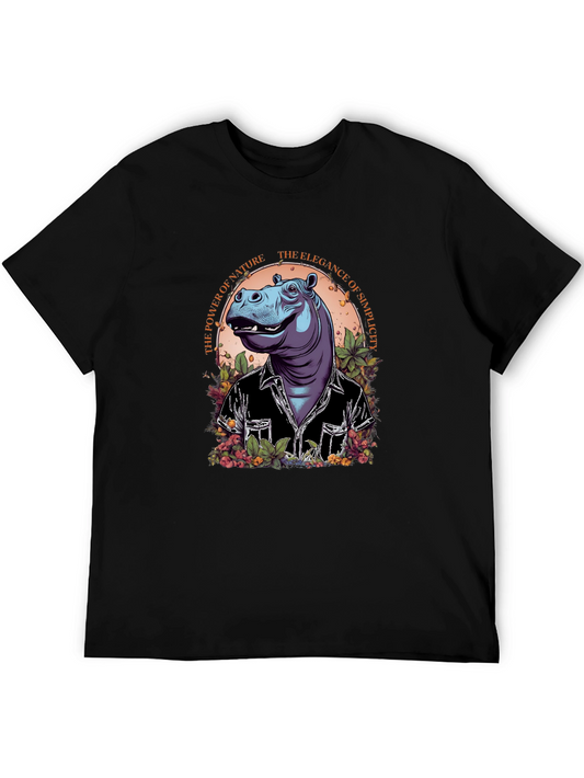 Hippo Nature Simplicity Graphic Tee