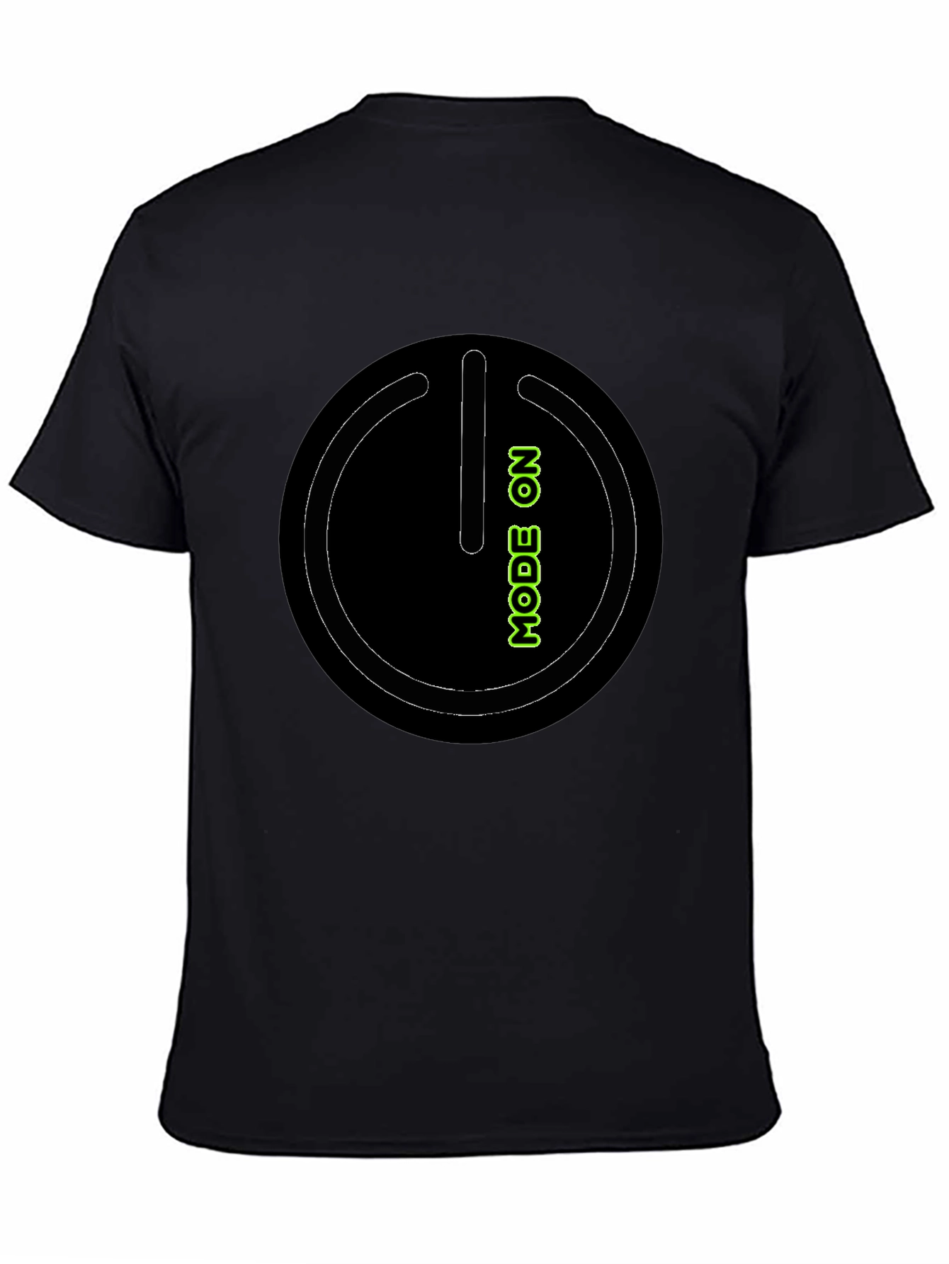 Mode On Black Graphic Tee