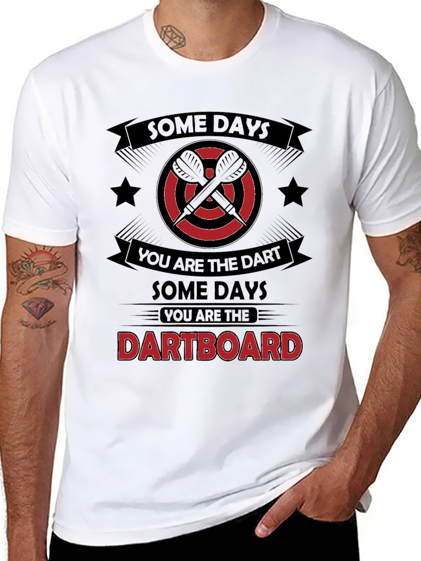 Dartboard Humor Graphic T-Shirt