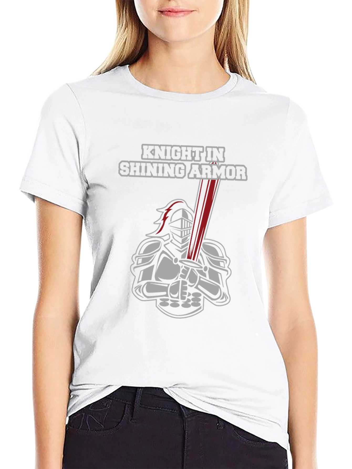 Knight in Shining Armor Graphic Tee - Black