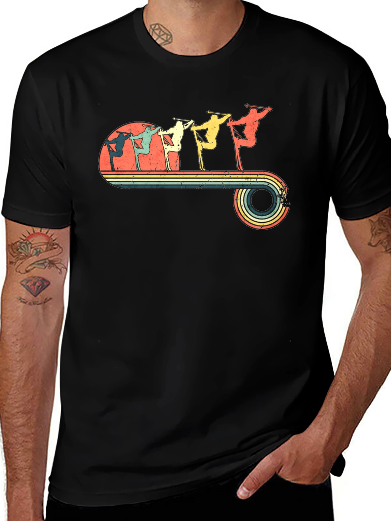 Retro Skiing Evolution T-Shirt