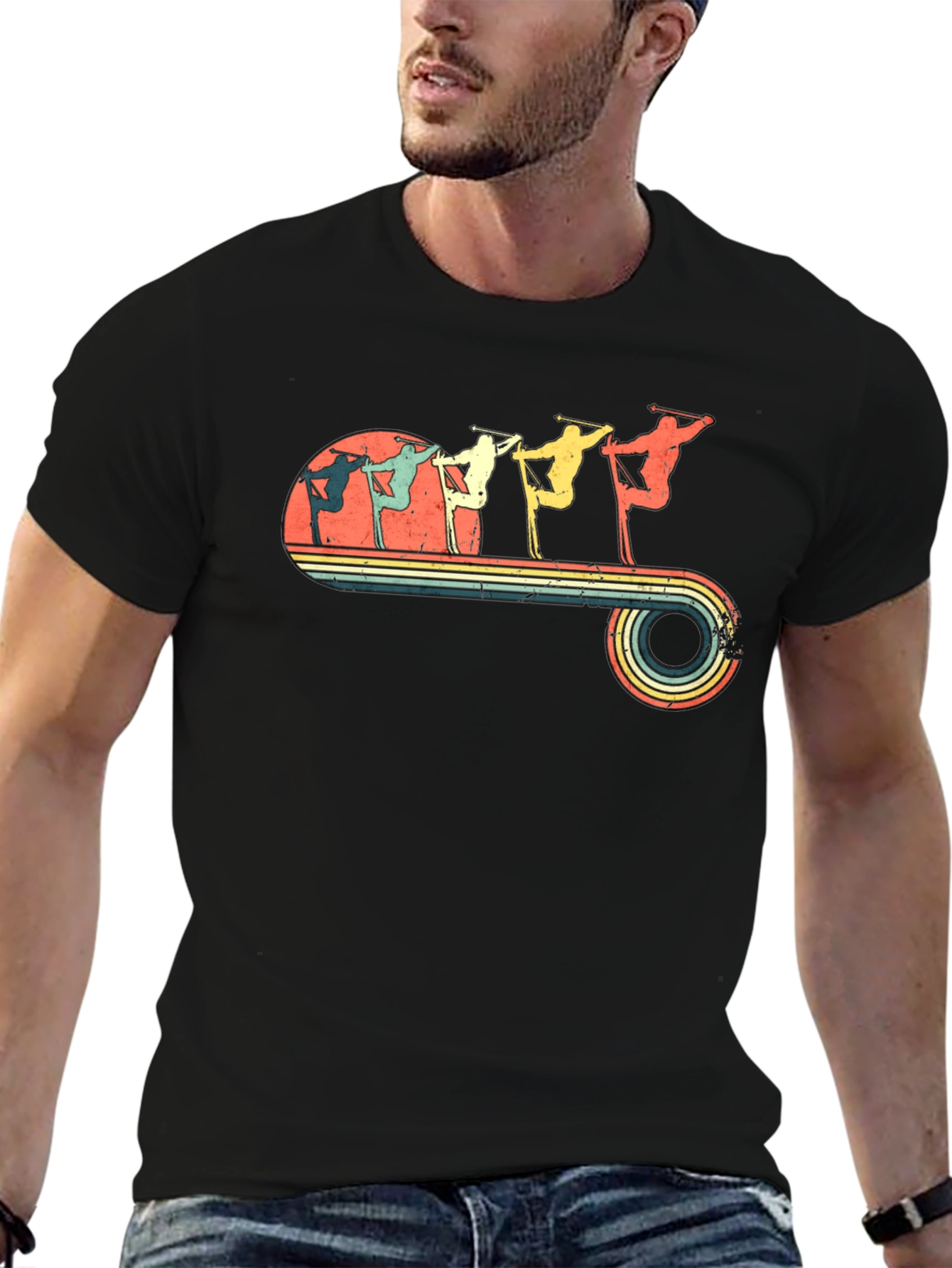 Retro Skiing Evolution T-Shirt