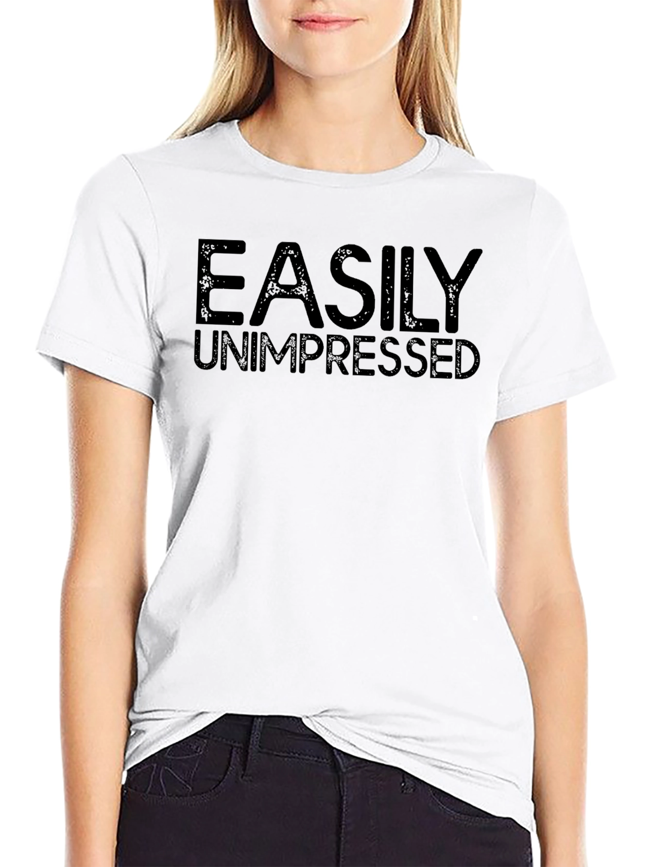 Easily Unimpressed Black Graphic T-Shirt