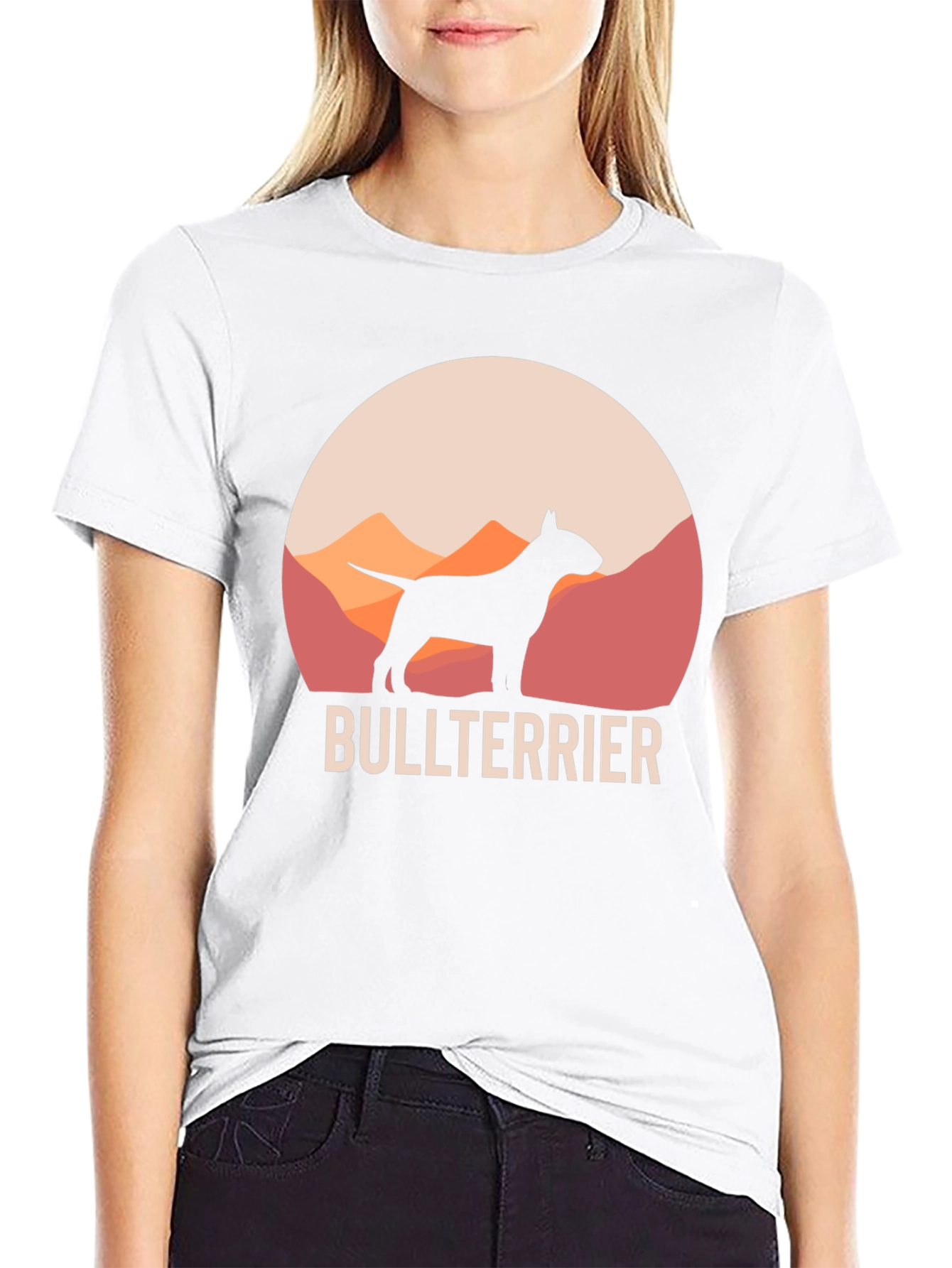 Bull Terrier Silhouette Graphic T-Shirt