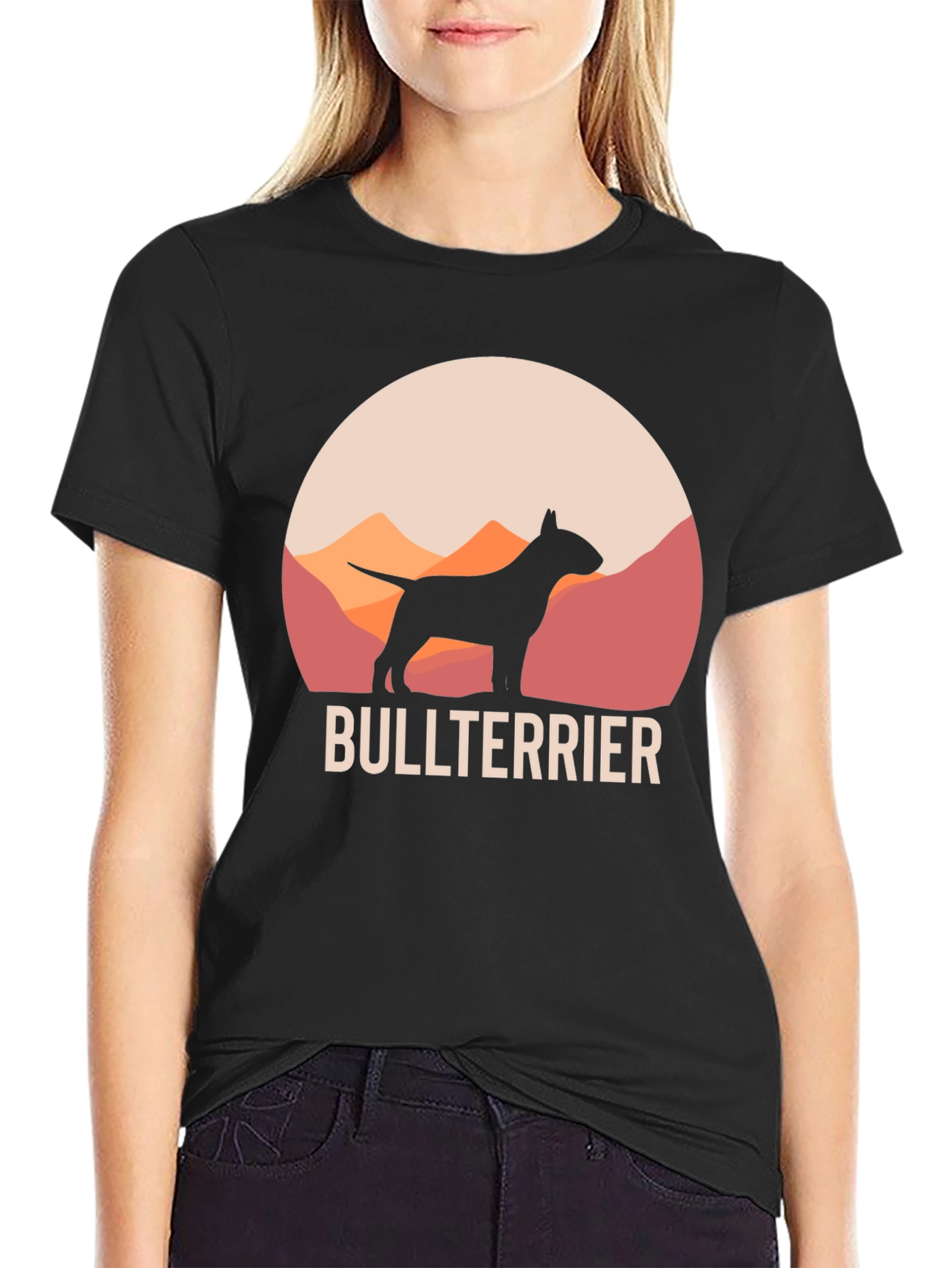 Bull Terrier Silhouette Graphic T-Shirt