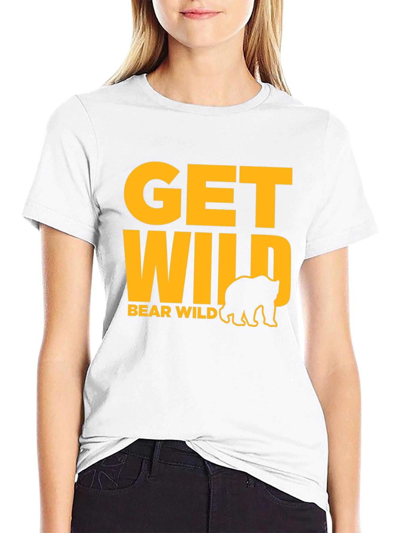 Get Wild Bear Graphic Tee - Black
