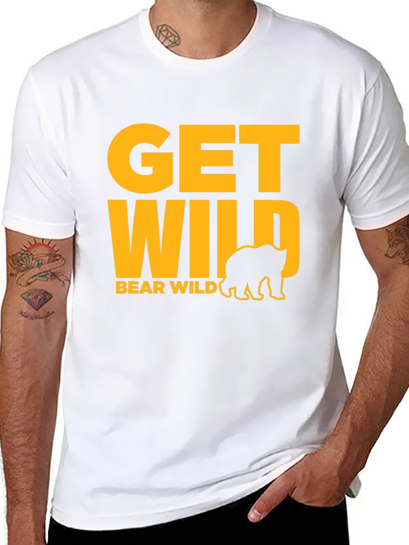 Get Wild Bear Graphic Tee - Black