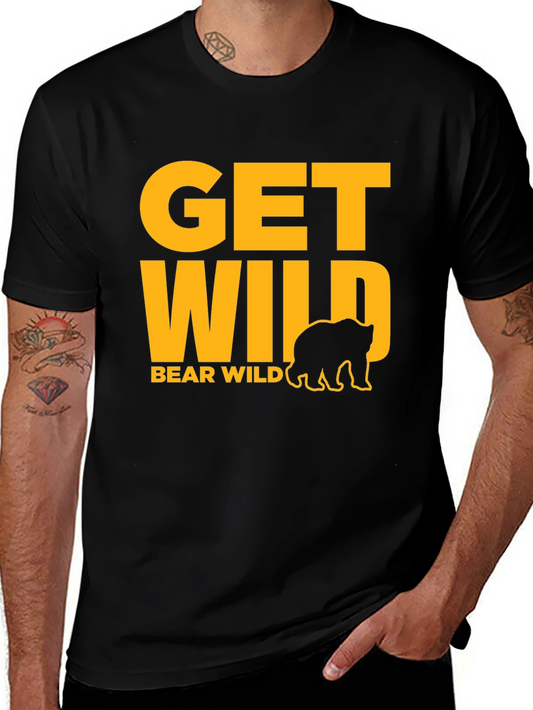 Get Wild Bear Graphic Tee - Black