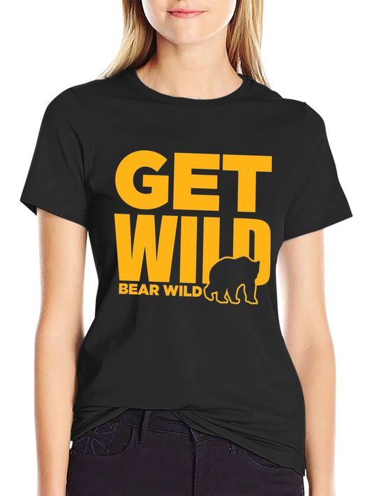 Get Wild Bear Graphic Tee - Black