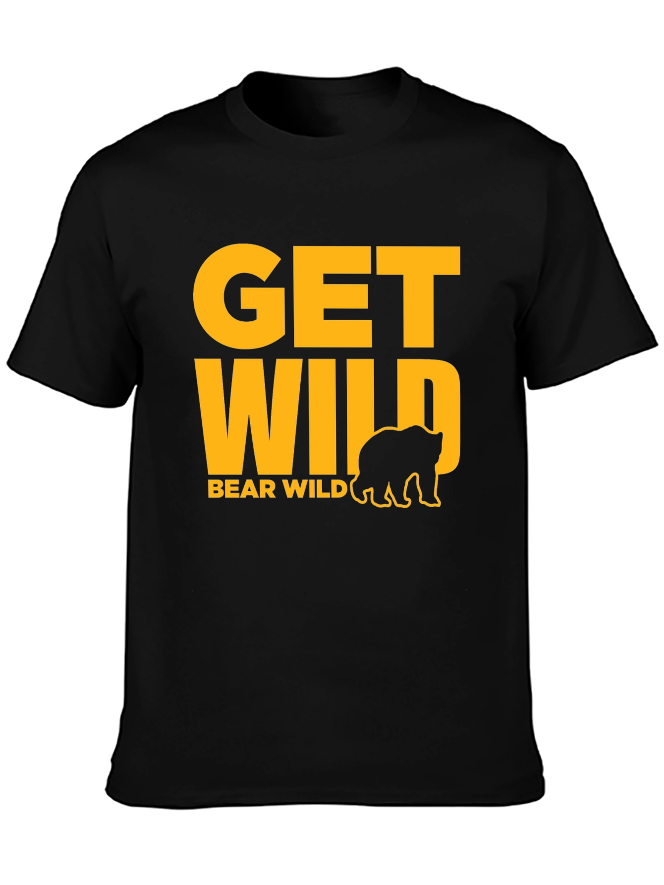 Get Wild Bear Graphic Tee - Black