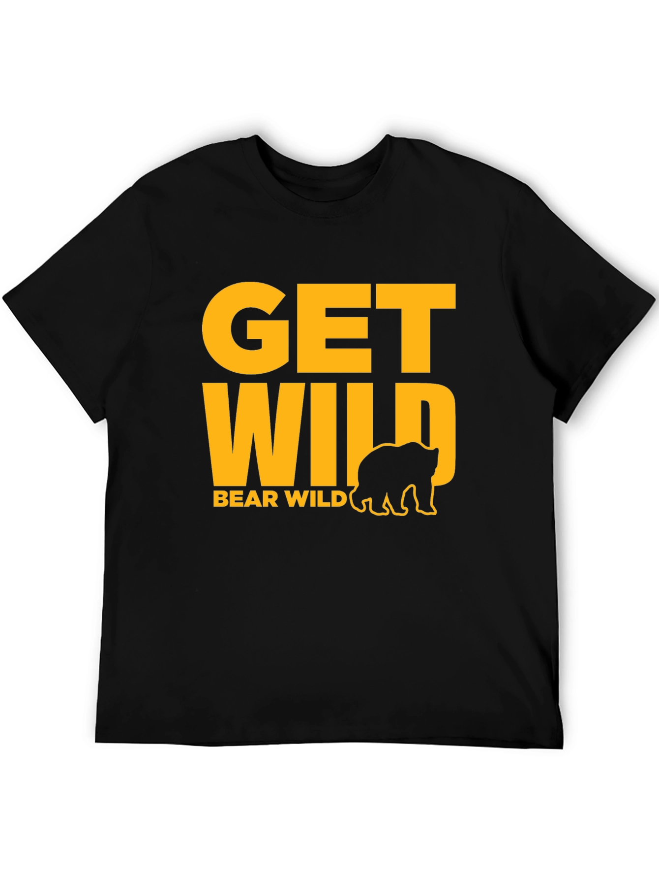 Get Wild Bear Graphic Tee - Black