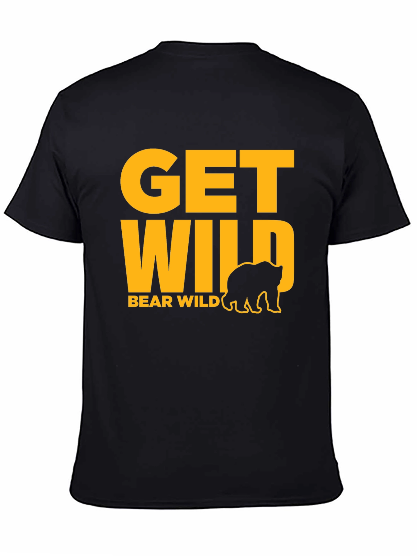 Get Wild Bear Graphic Tee - Black