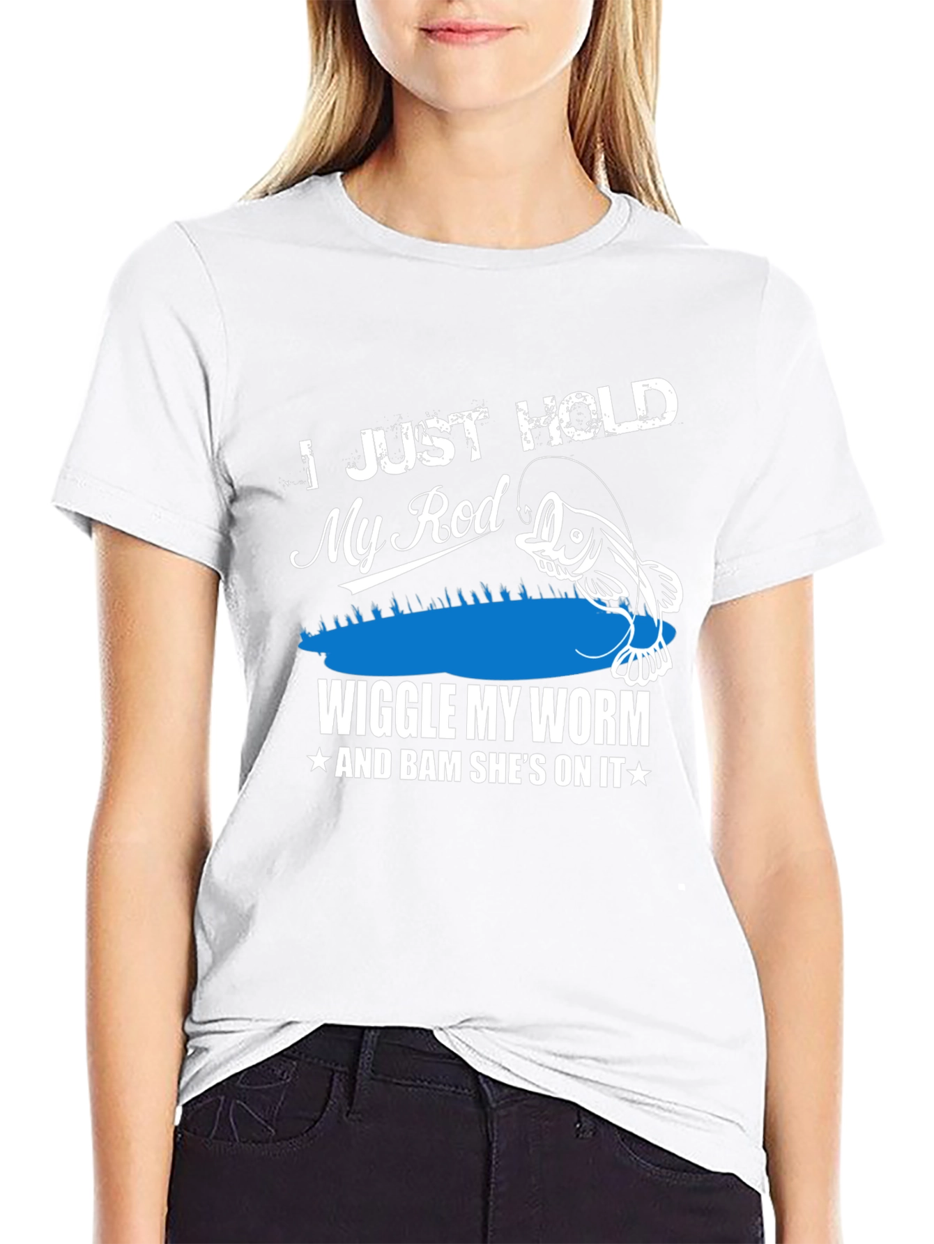 Fishing Humor T-Shirt - Wiggle My Worm