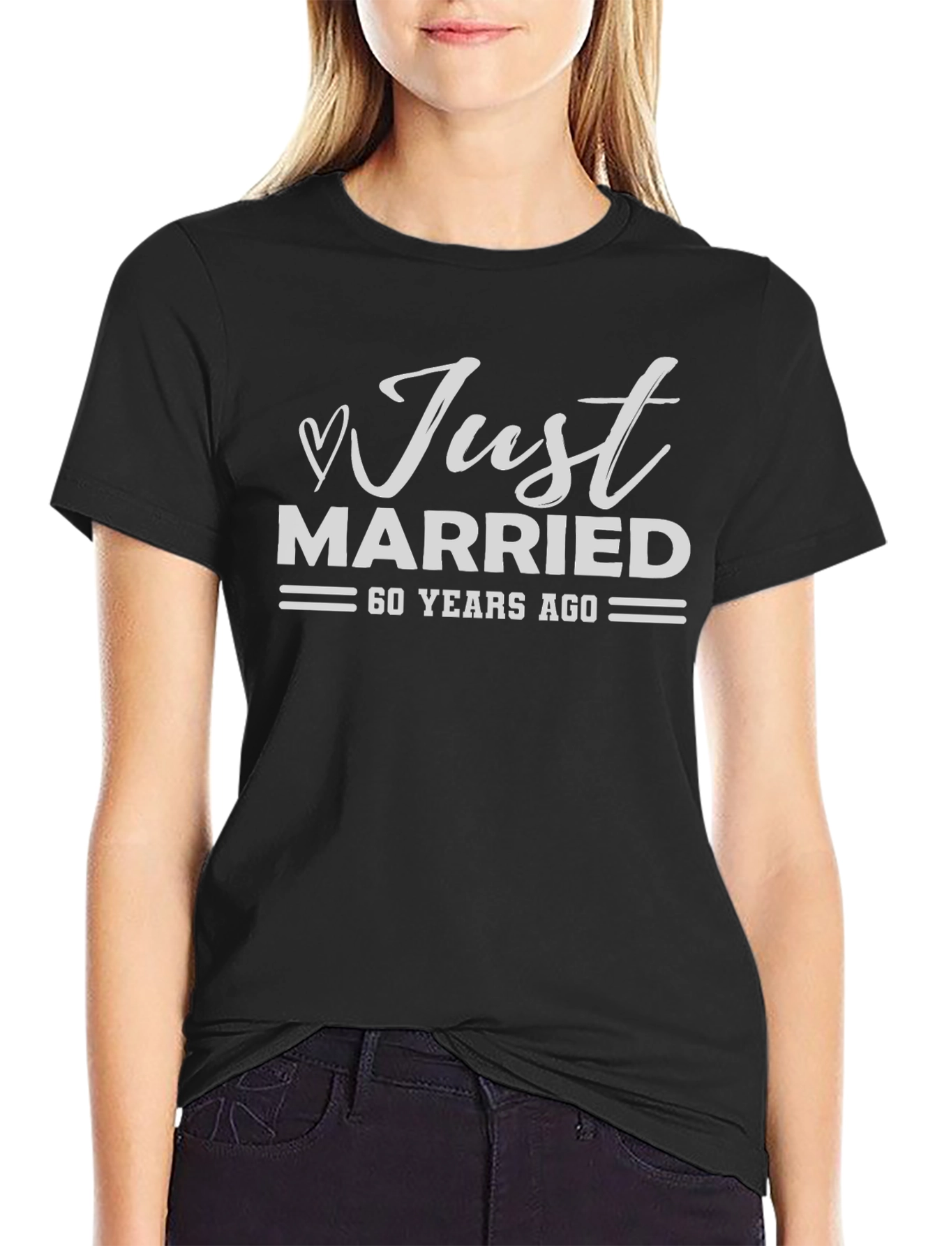 Just Married 60 Years Ago Anniversary T-Shirt