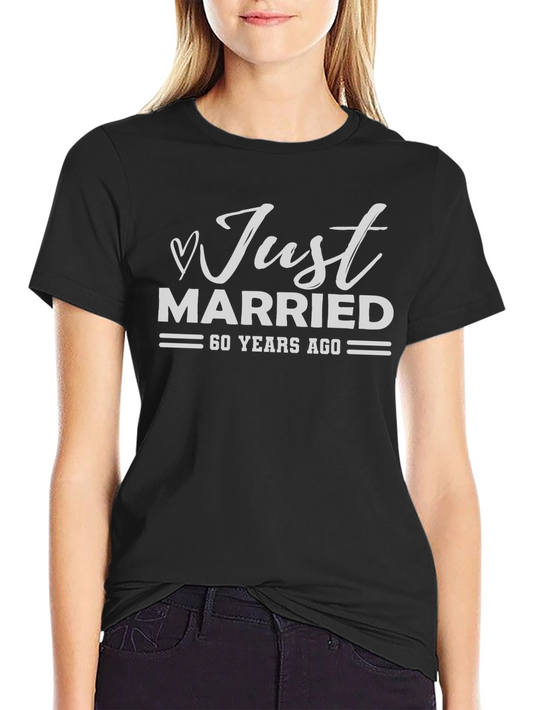 Just Married 60 Years Ago Anniversary T-Shirt