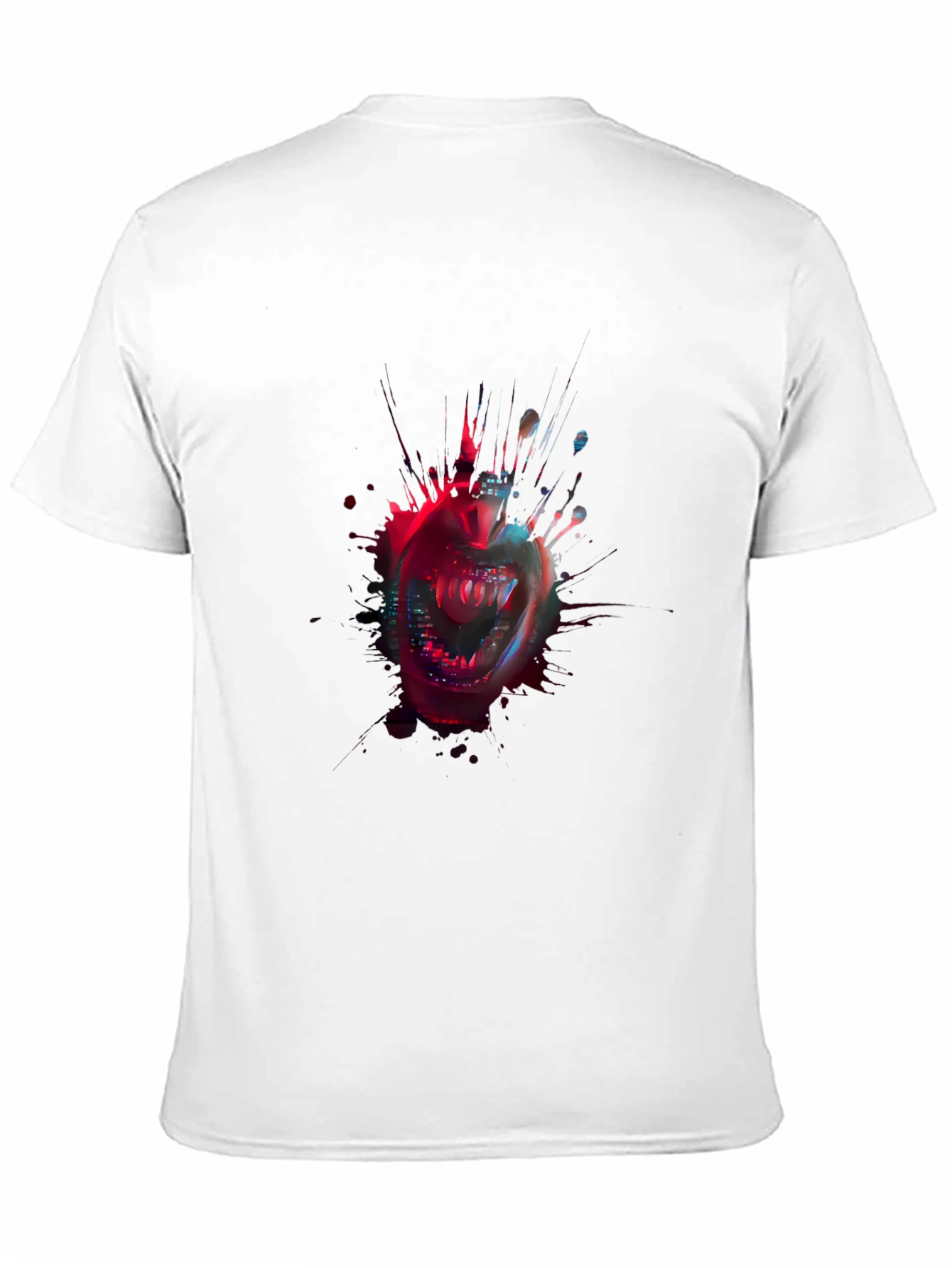 Edgy Vampire Graphic Tee - Urban Grunge Style
