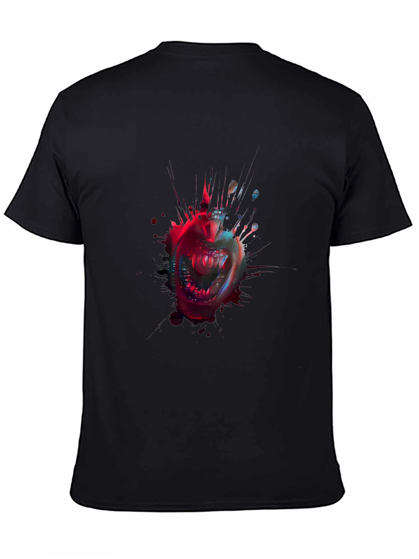 Edgy Vampire Graphic Tee - Urban Grunge Style