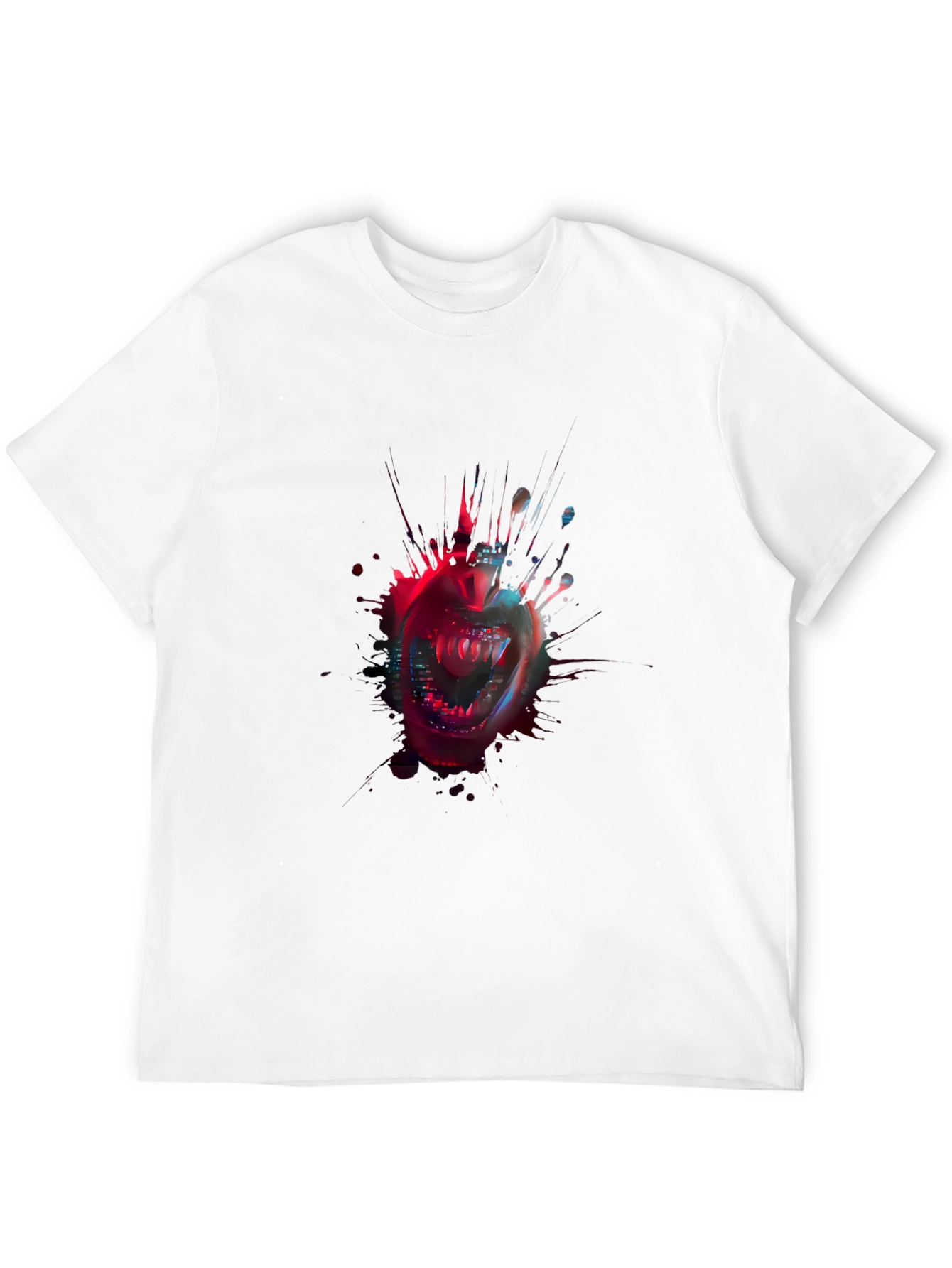Edgy Vampire Graphic Tee - Urban Grunge Style
