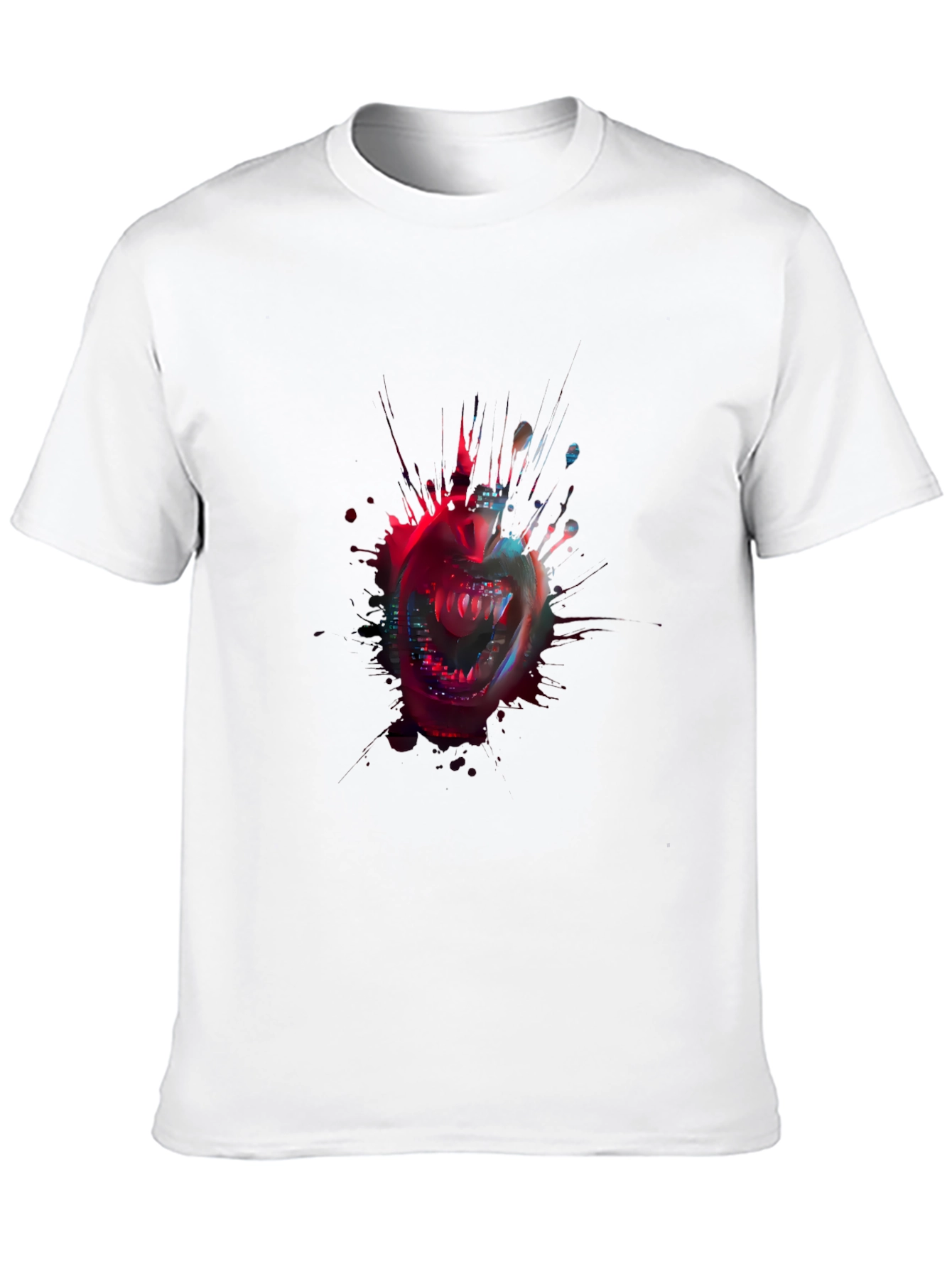 Edgy Vampire Graphic Tee - Urban Grunge Style
