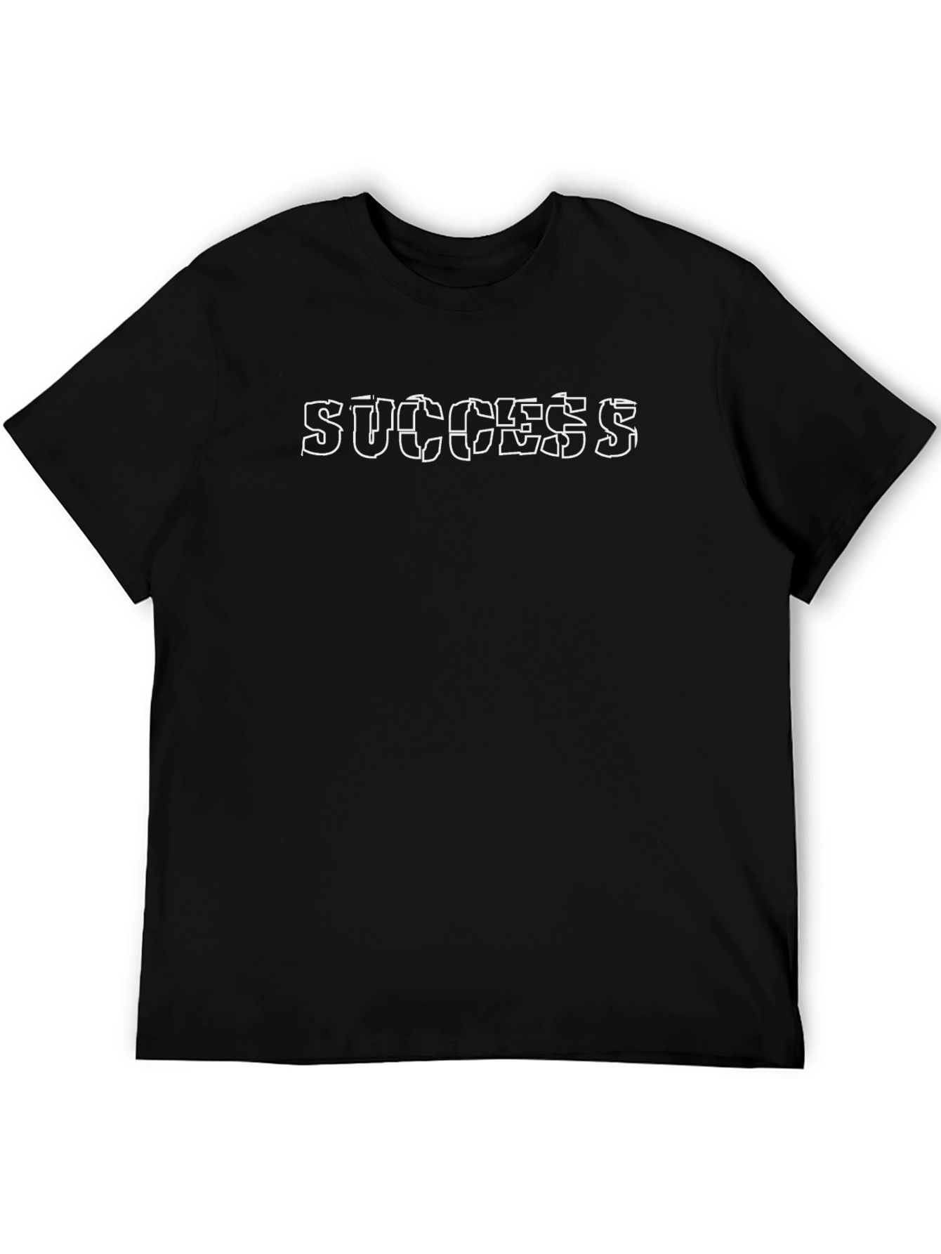 Success Graphic Print Black T-Shirt