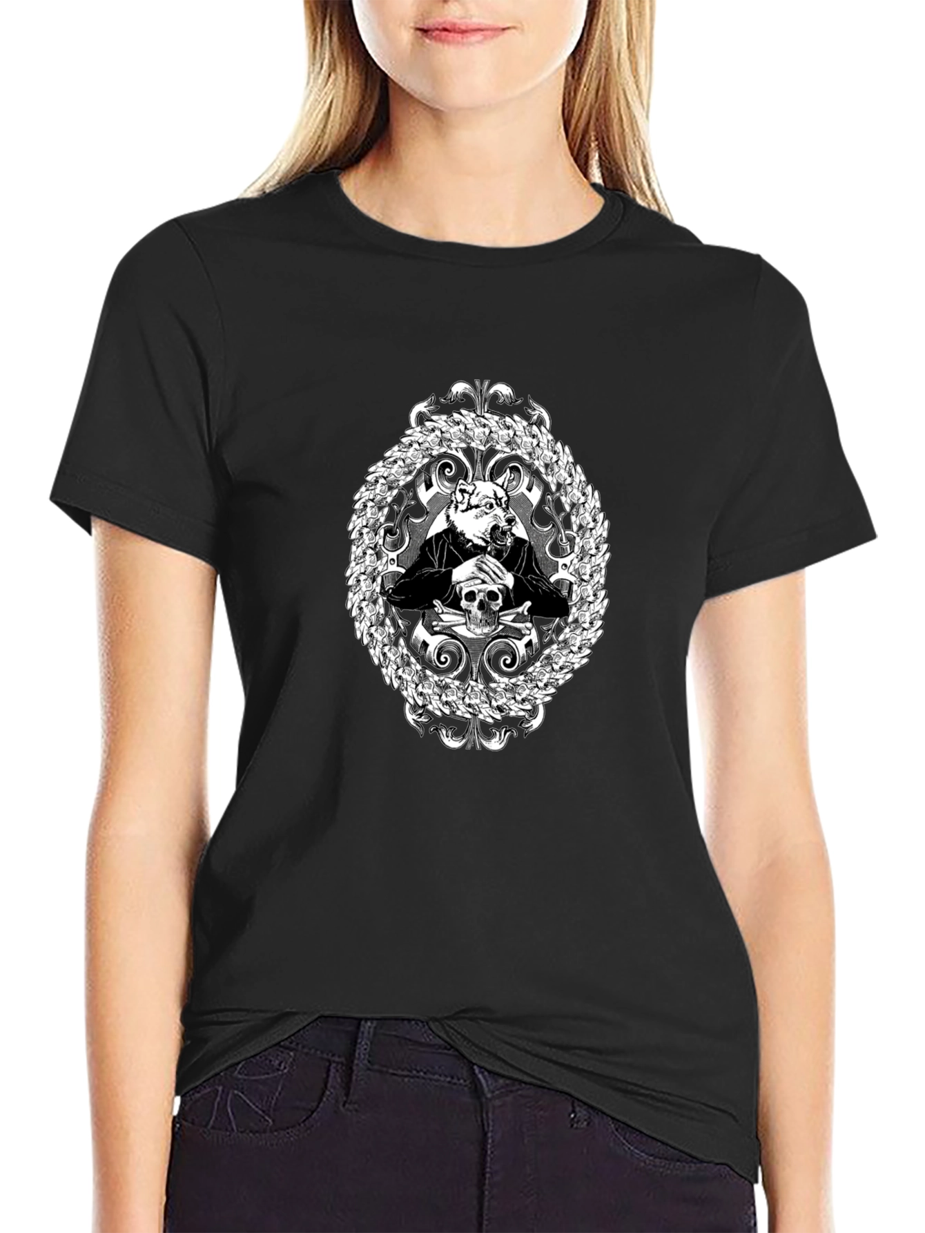 Dogfather Graphic Tee - Black Crew Neck