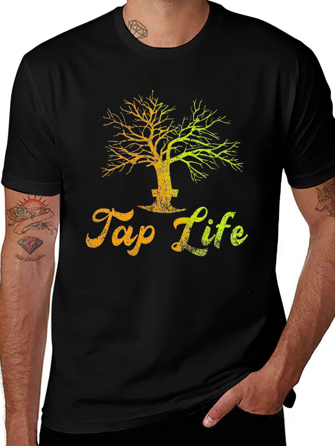 Tap Life Graphic Tee - Unisex Black T-Shirt